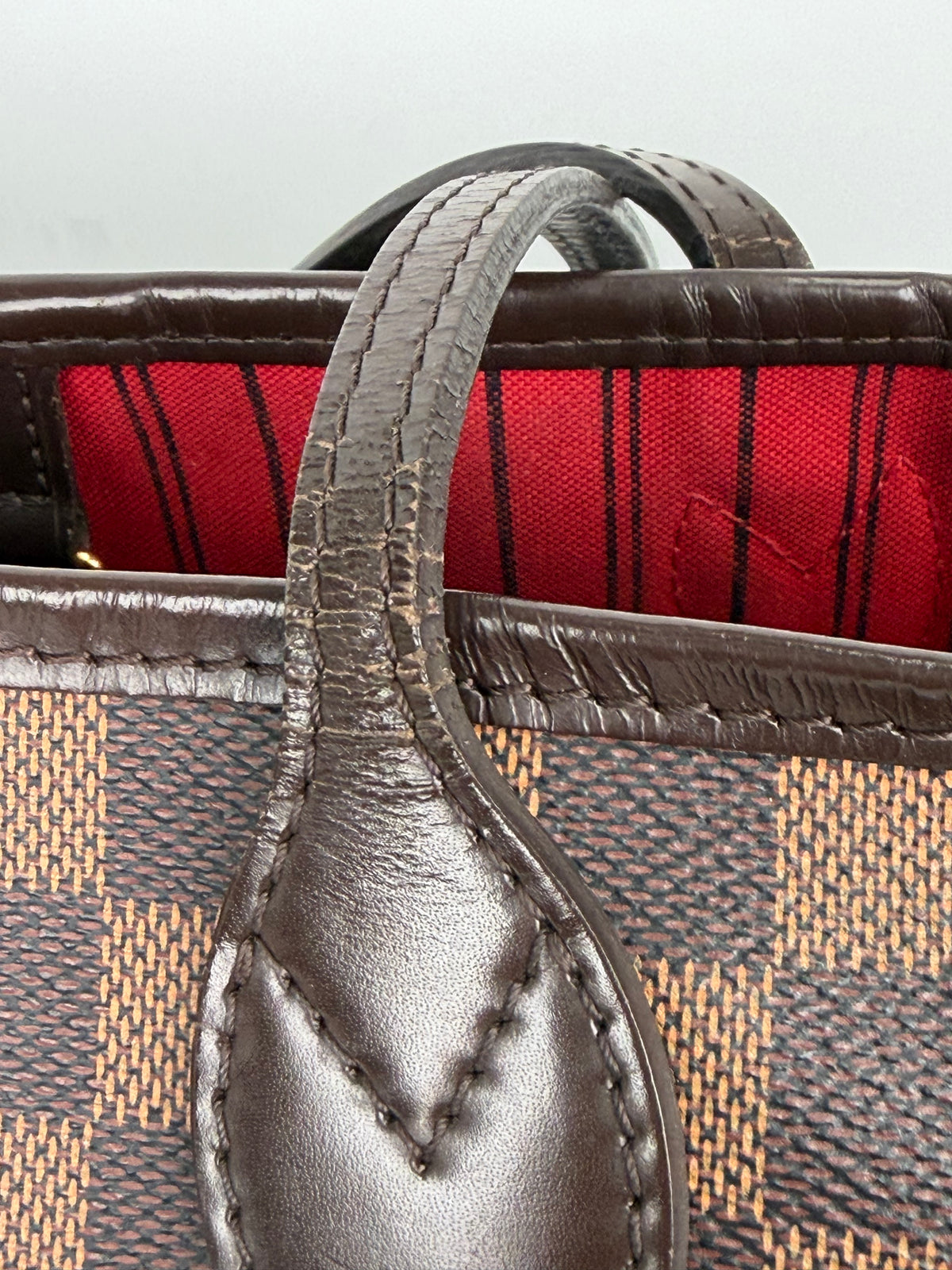 Louis Vuitton Neverfull MM Tote Bag in Damier Ebene Coated Canvas 2015 YS