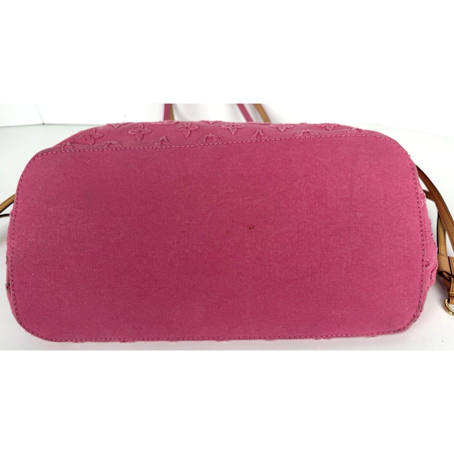 Louis Vuitton Neverfull MM Monogram Stonewashed Denim Tote Pink (2012) S10