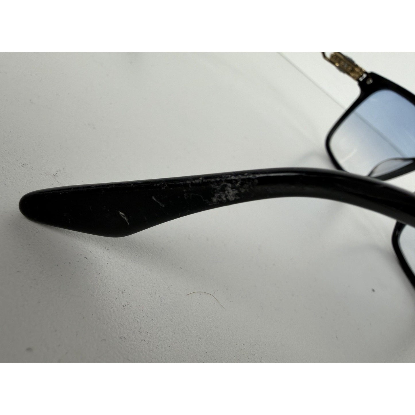 Chrome Hearts Eyeglasses Frame Titanium IP CH5605 Black&Gold K1