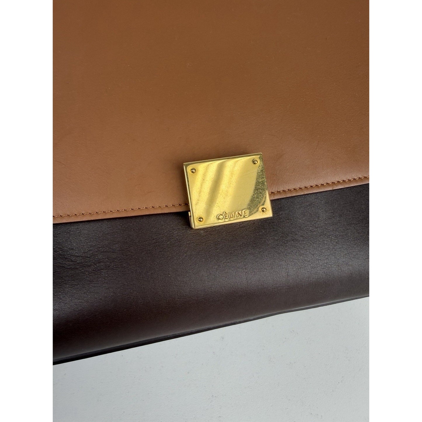 Celine Medium Trapeze Bag Medium in Tri-Color Leather S