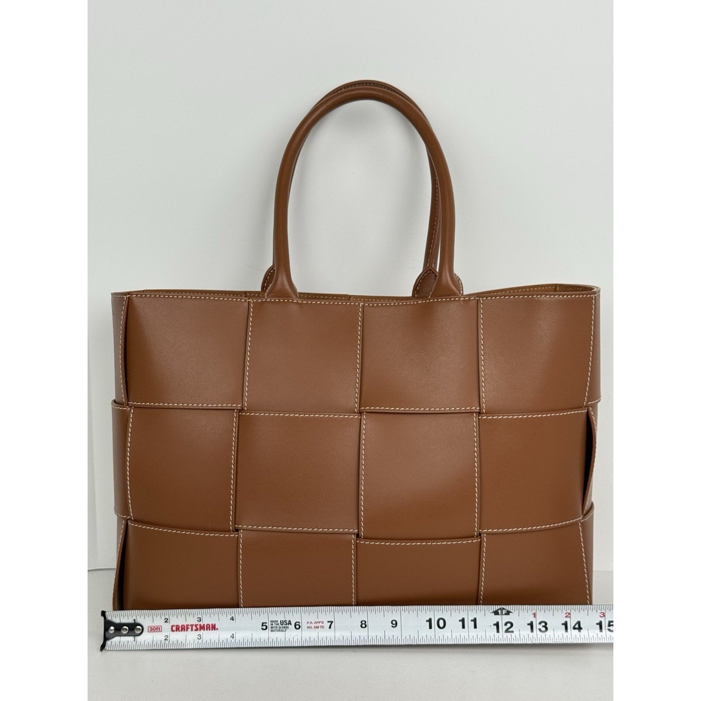 Bottega Veneta Nappa Maxi Intrecciato Men’s Arco Tote in Wood
