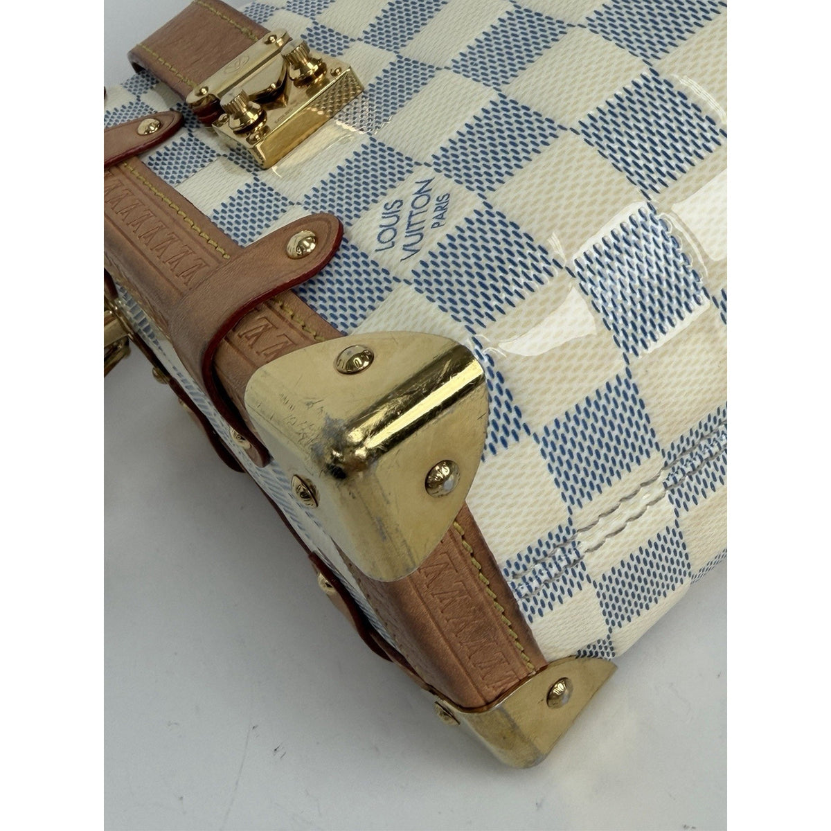 Louis Vuitton Side Trunk MM in Damier Vernis Calfskin Patent Leather NFC D2