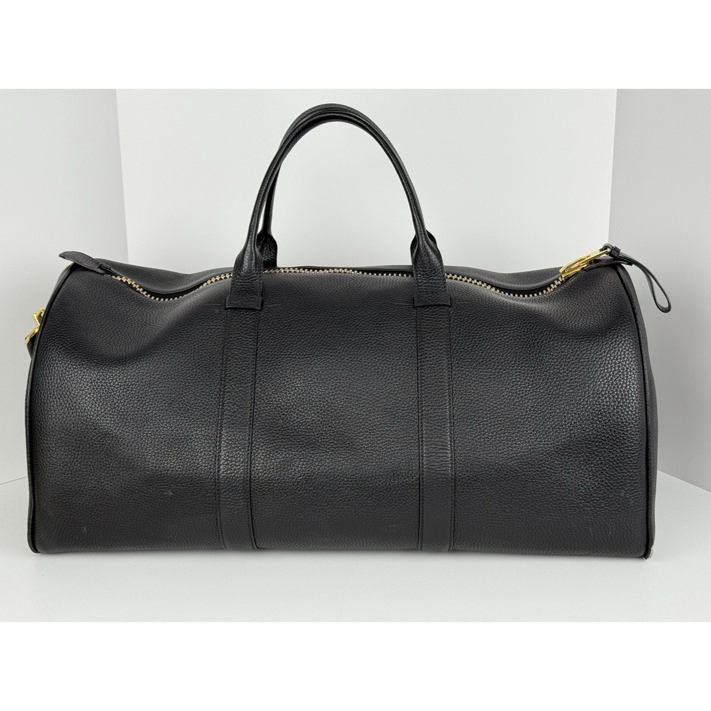 Tom Ford Weekend Black Leather Duffle Bag Unisex