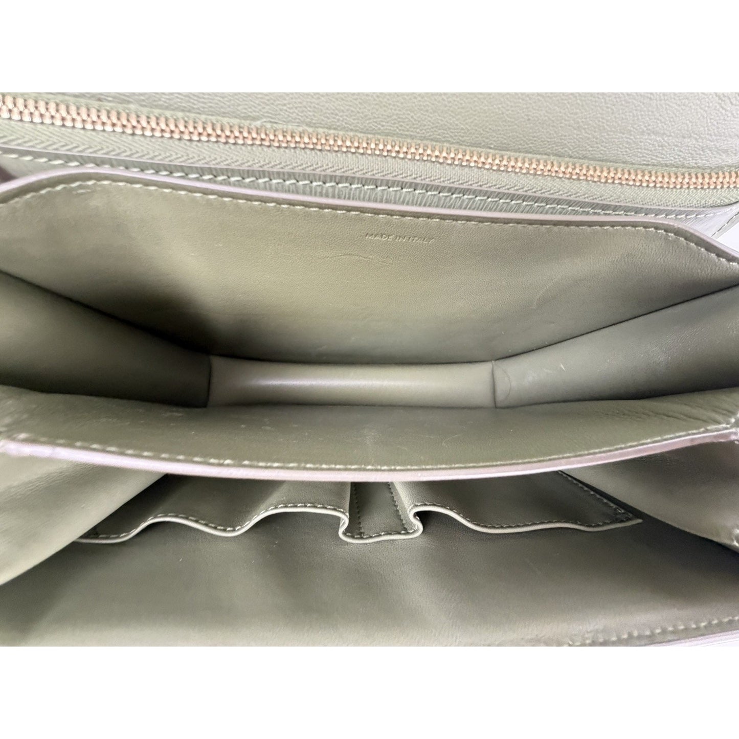 Celine Classic Box Flap Medium Bag in Light Khaki Liege Calfskin Leather S