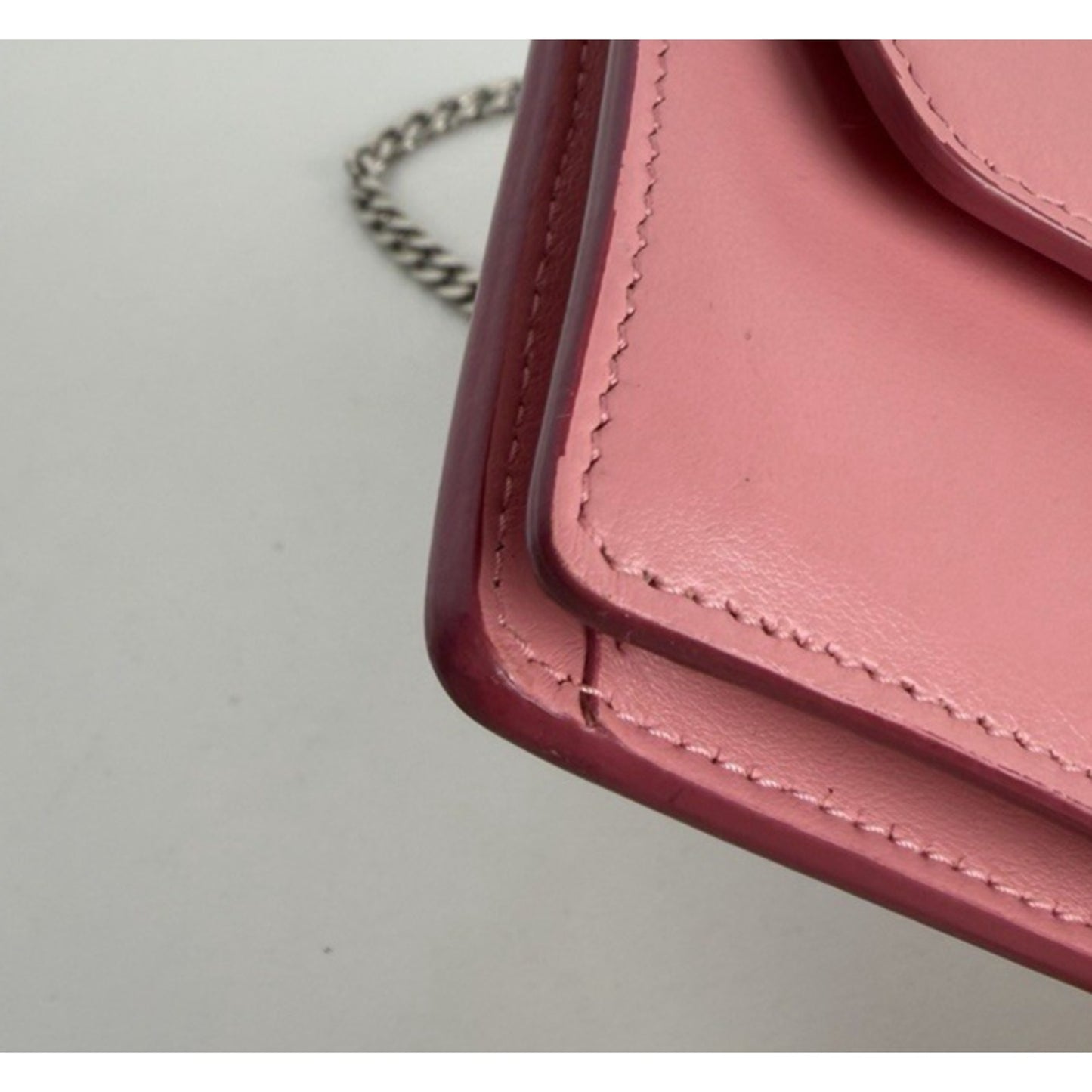 Prada City Elektra Crossbody Wallet on Chain Bag Mini in Pink Calfskin Studded S