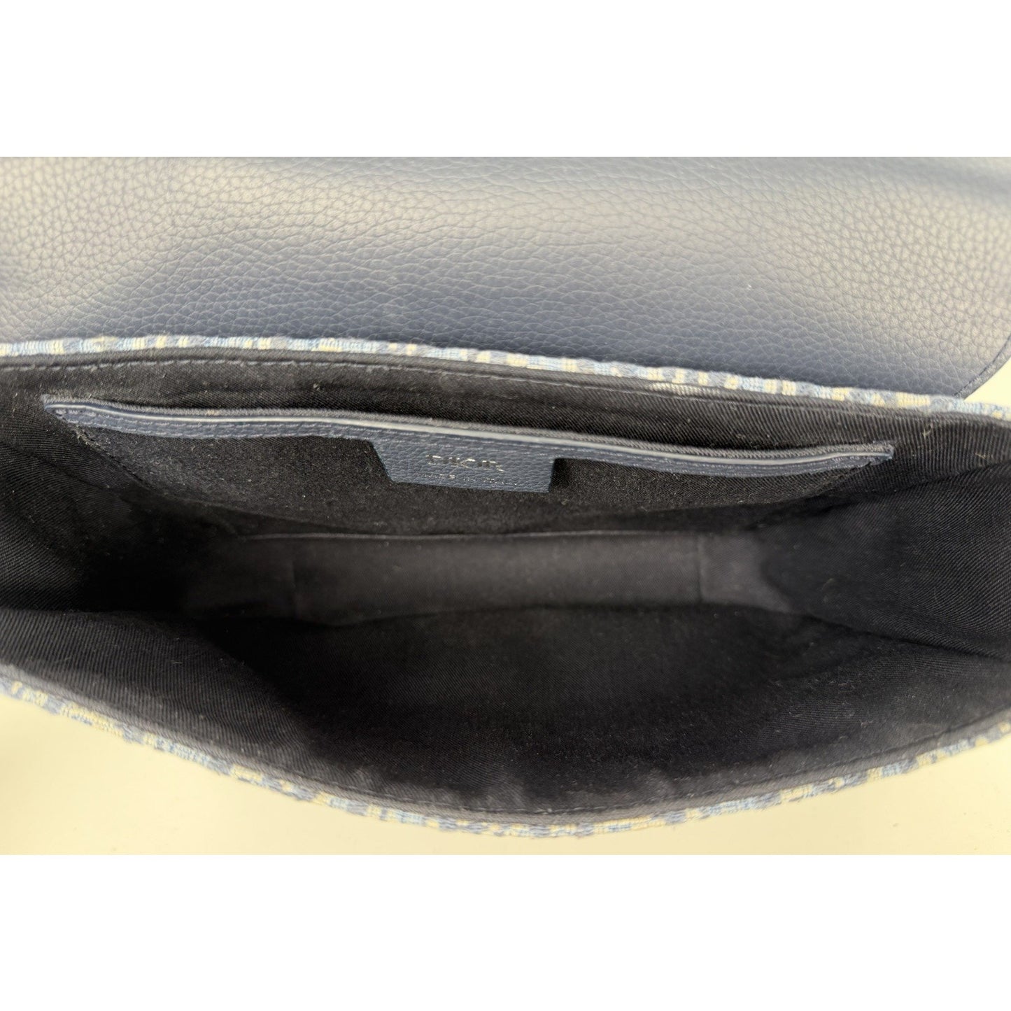 Dior Small Saddle Messenger Bag with Flap in Blue Dior Oblique Jacquard B1