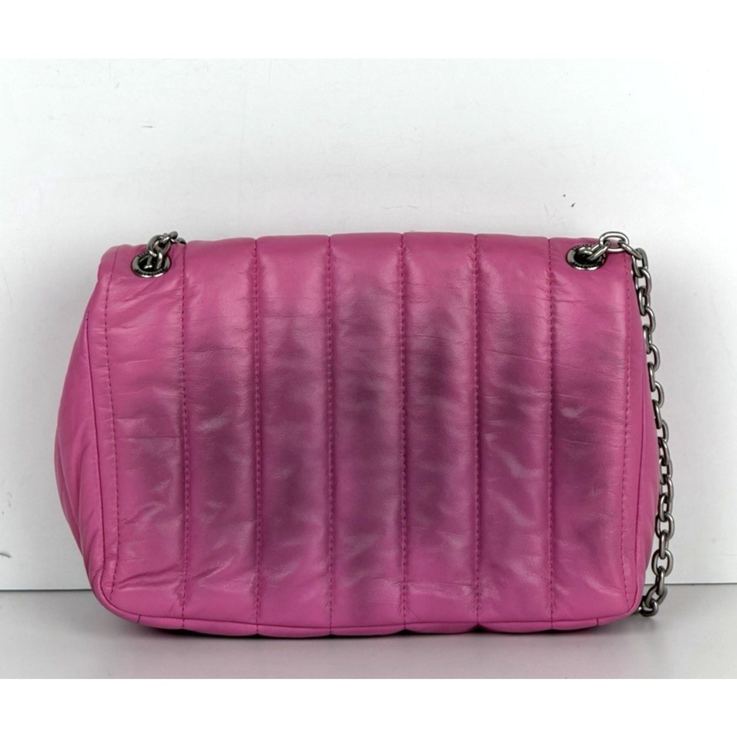 Balenciaga Monaco Mini Bag in Pink Quilted leather Silver HW E6