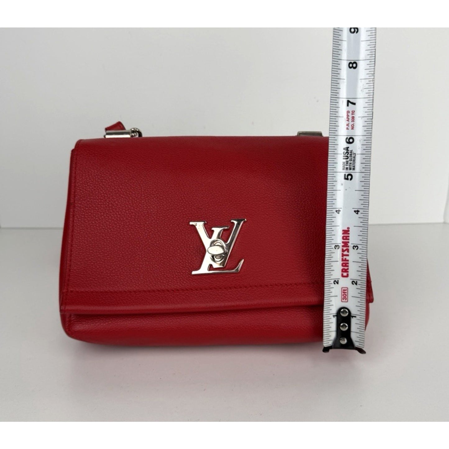 Louis Vuitton Lockme II Chain Crossbody Bag BB in Red Calfskin Leather 2016 S13