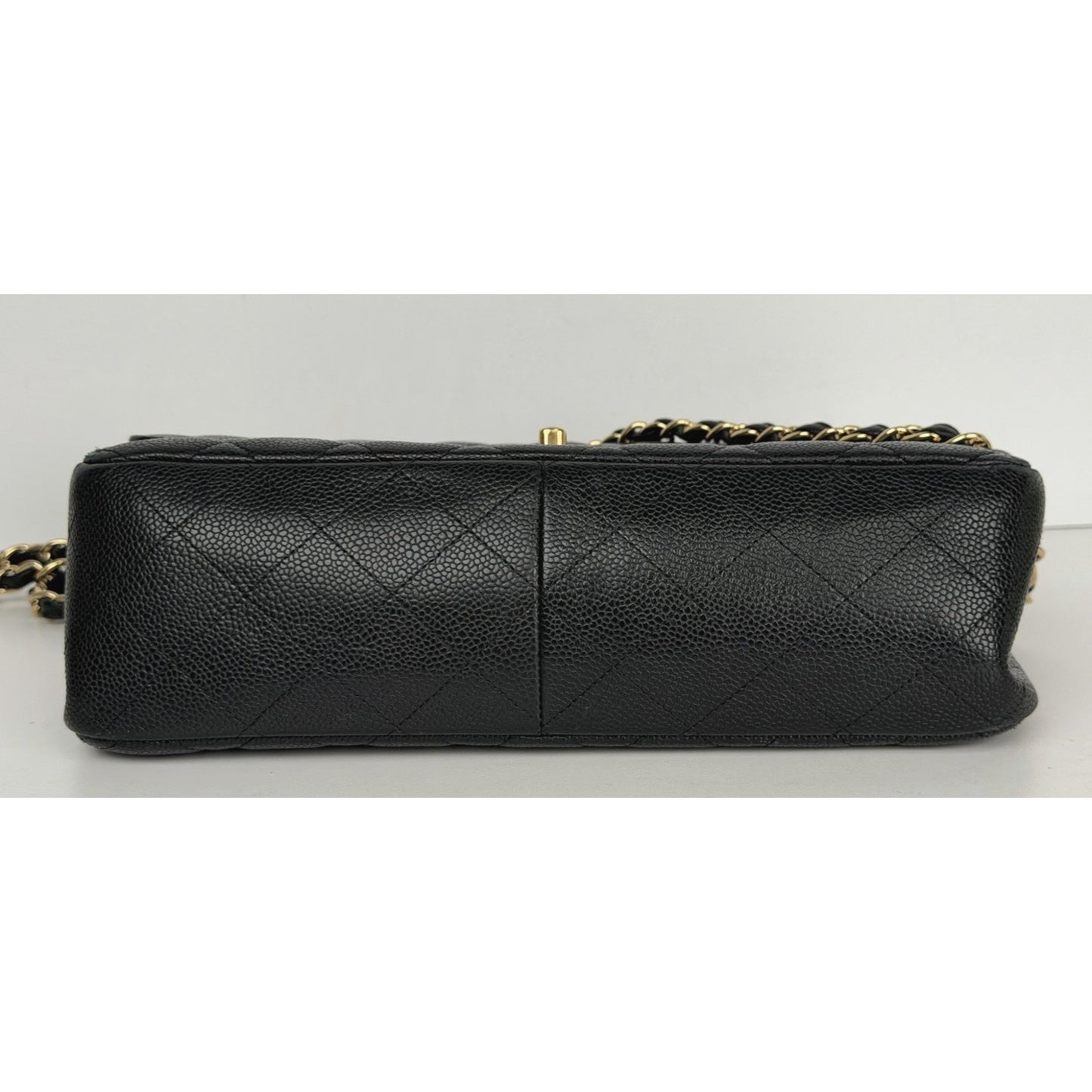 Chanel Classic Caviar Jumbo Double Flap Bag in Black Leather 2009-2010 U1