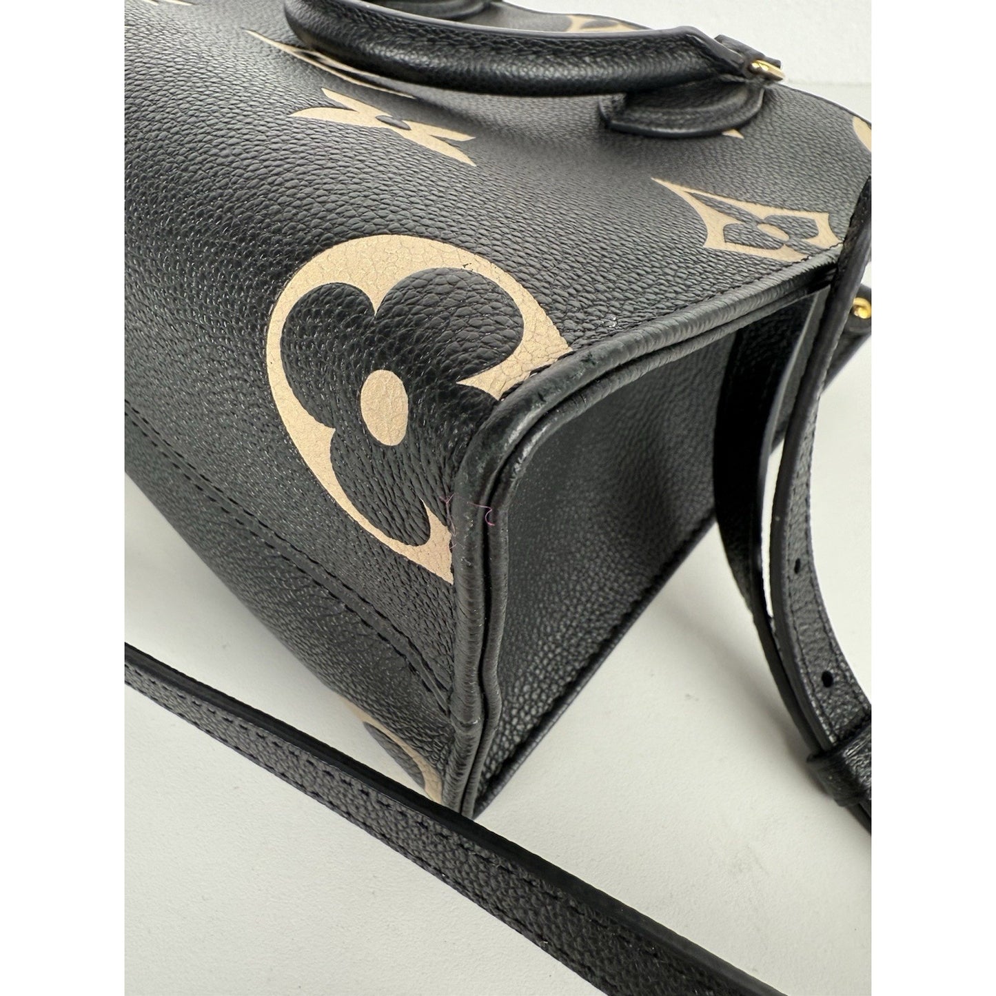 Louis Vuitton On The Go Handbag Pm Size Monogram Empreinte Bicolor