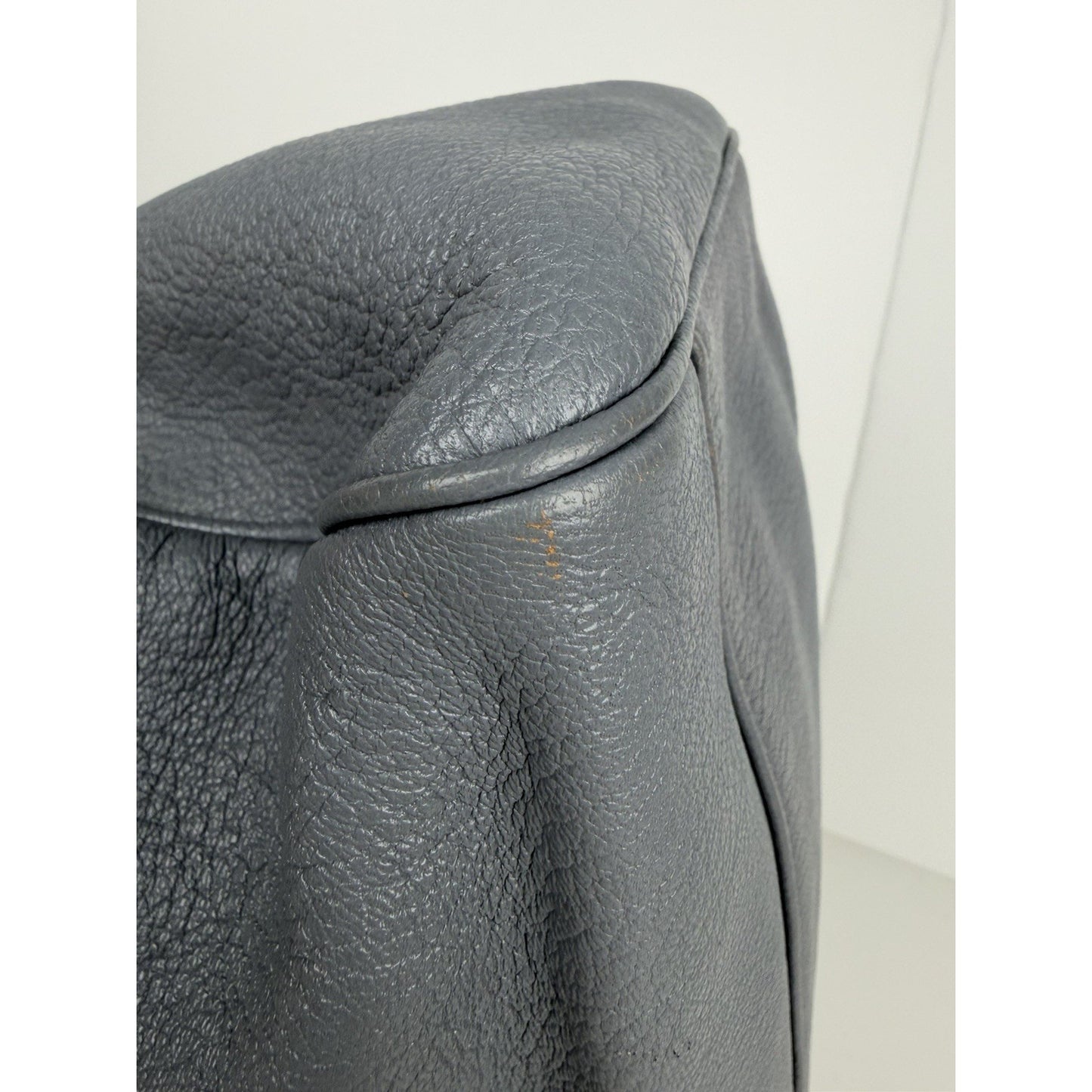 Balenciaga Motocross Classic City Shoulder Bag Medium in Grey Leather S