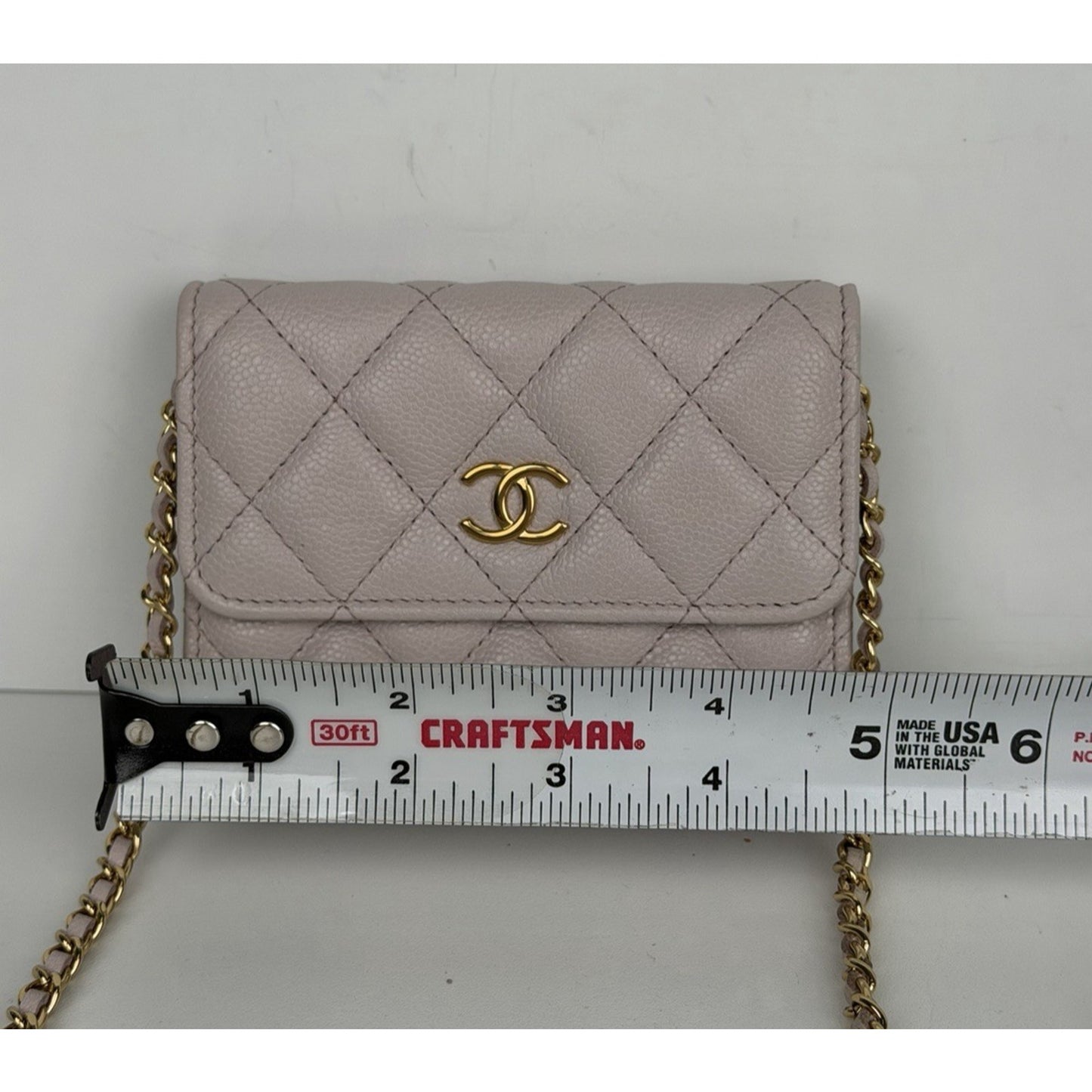 Chanel Miss Coco Clutch Chain Light Purple Quilted Caviar Leather 2021-2022 B1