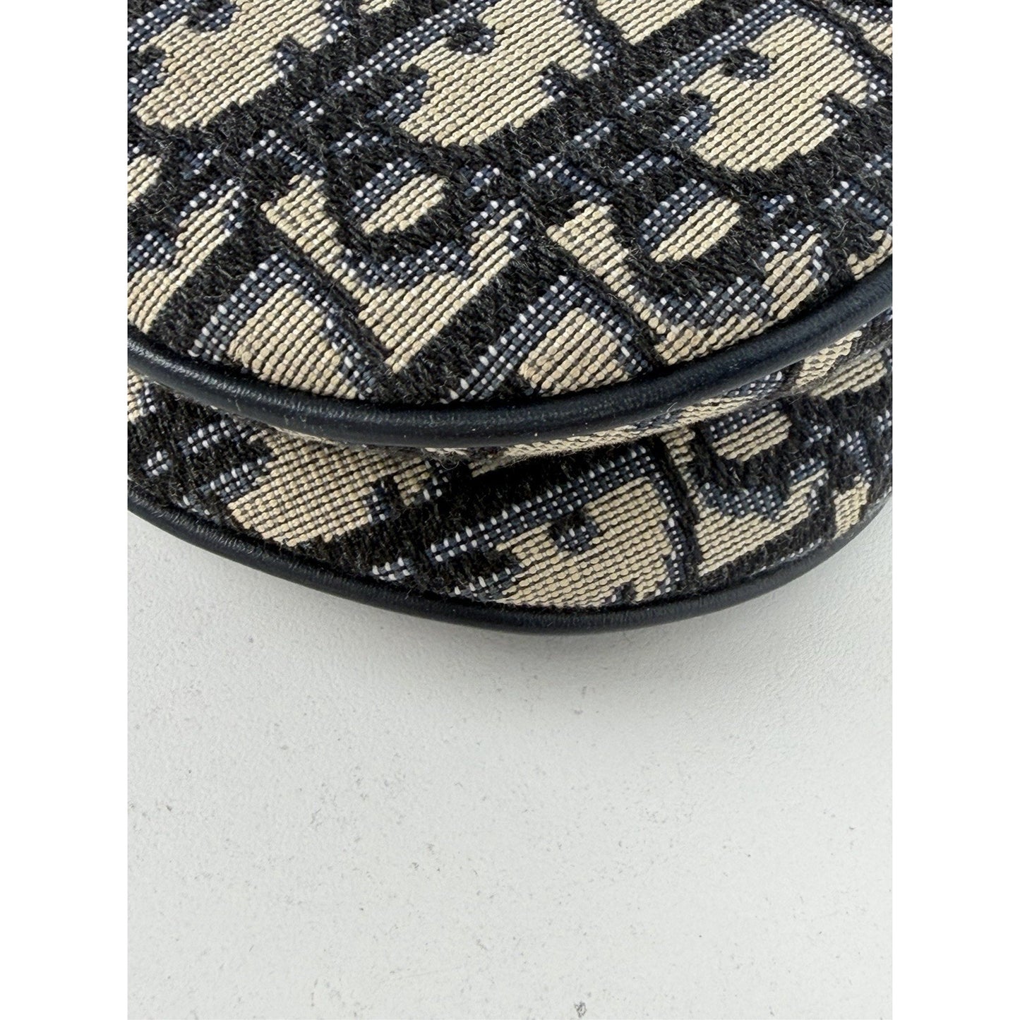 Dior Saddle Bag Mini in Blue Oblique Jacquard Canvas Gold-Tone Hardware 2019 E-8