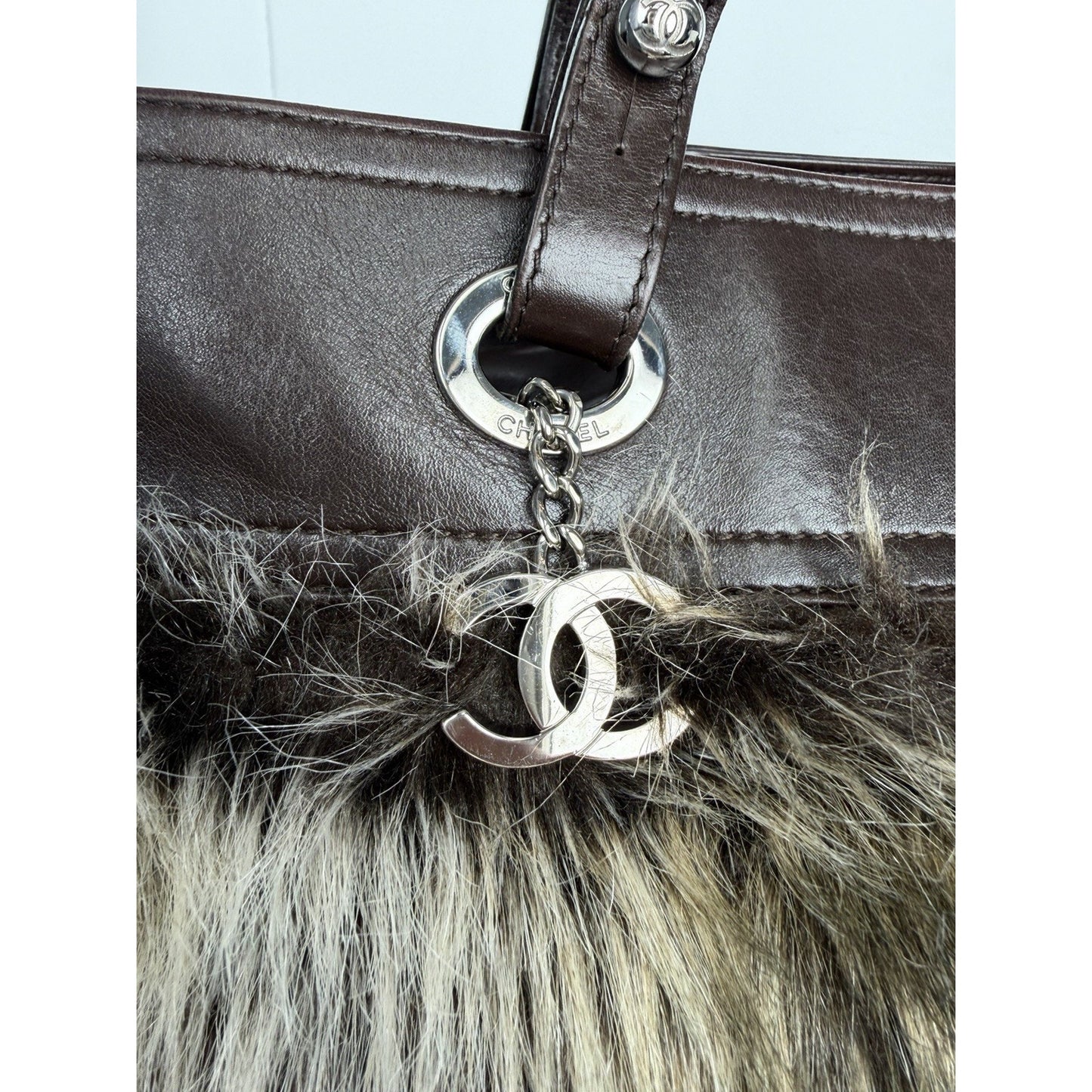 Chanel Paris Biarritz Fantasy Fur Tote Bag Large in Brown Faux Fur 2010-2011 C6
