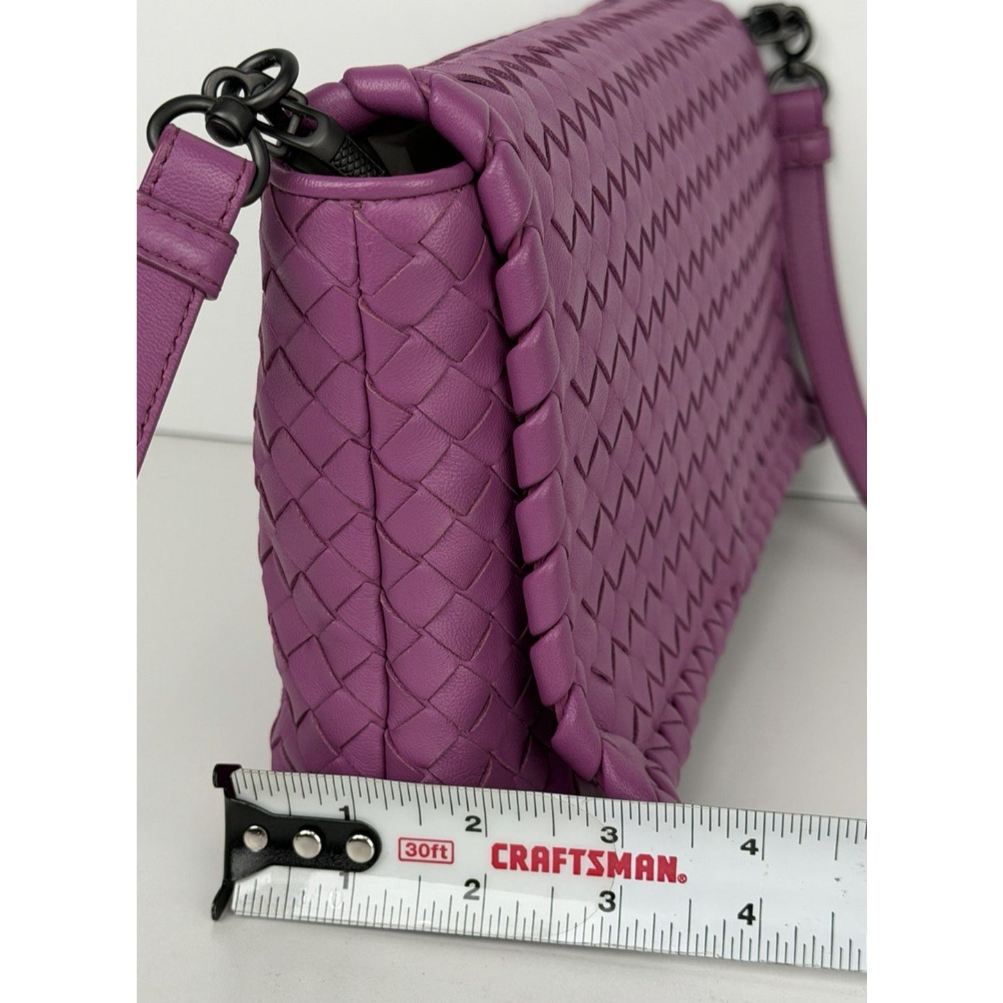 Bottega Veneta Intrecciato Dahila Clutch Crossbody Woven Nappa Leather S32