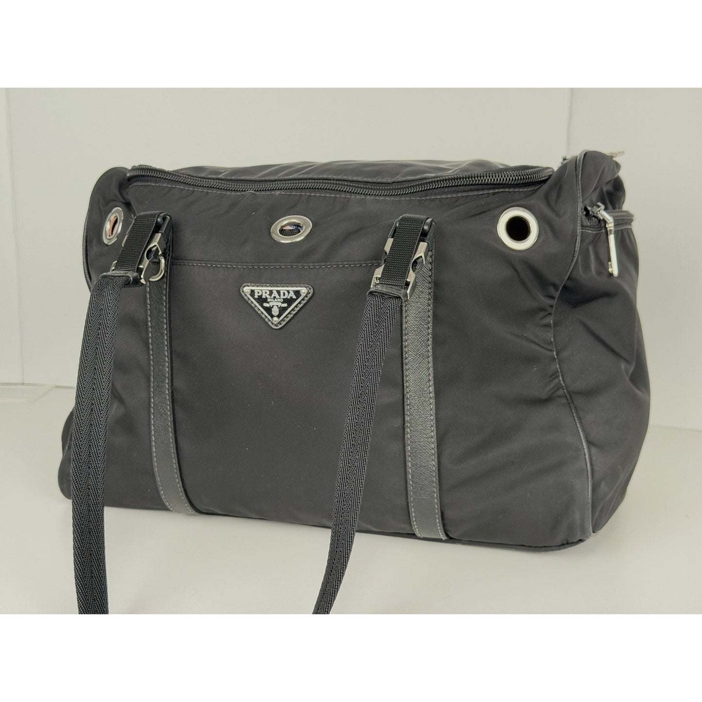 Prada Re-Nylon and Saffiano Leather Pet Carrier S05