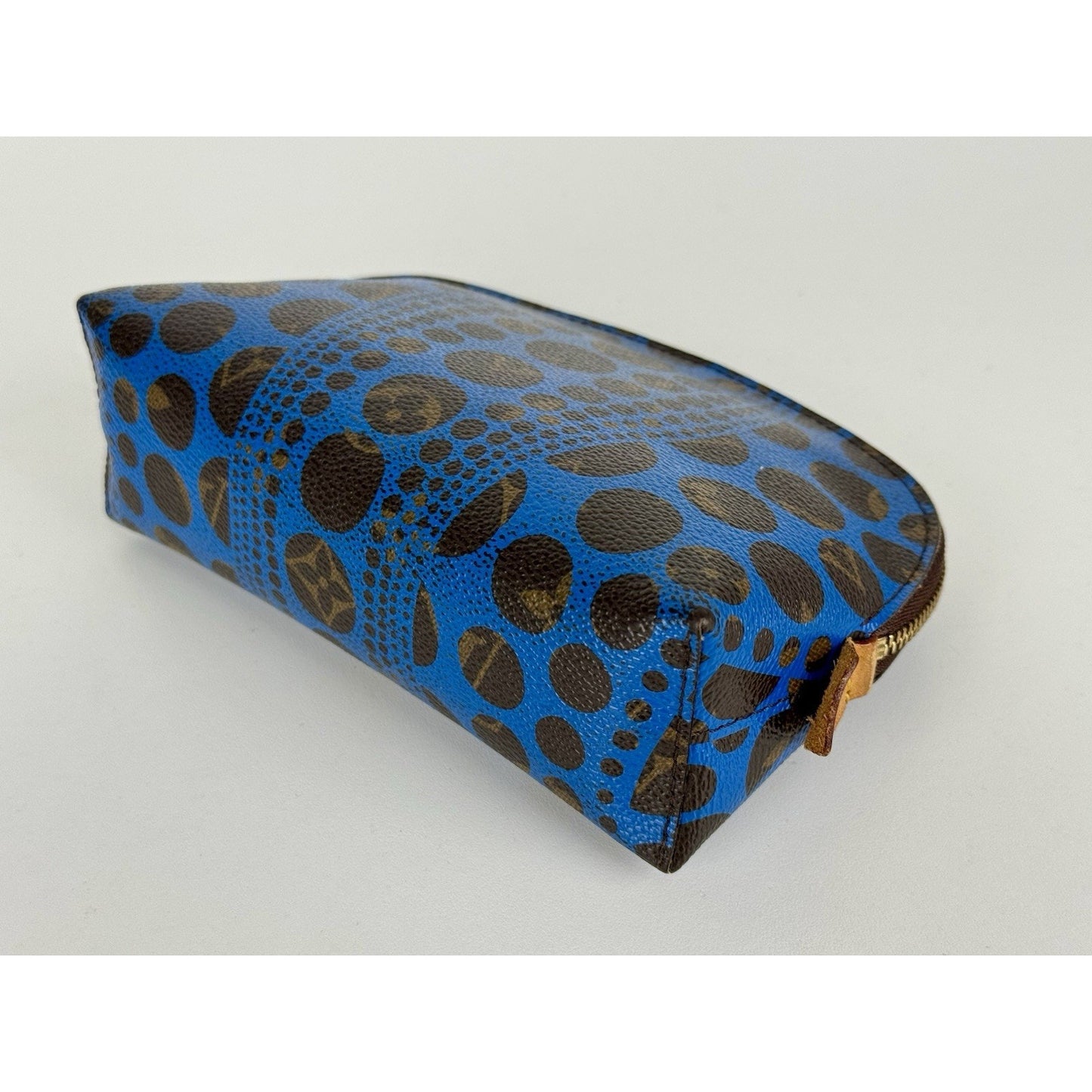 Louis Vuitton Yayoi Kusama Pumpkin Dots Cosmetic Pouch Blue Canvas C-7