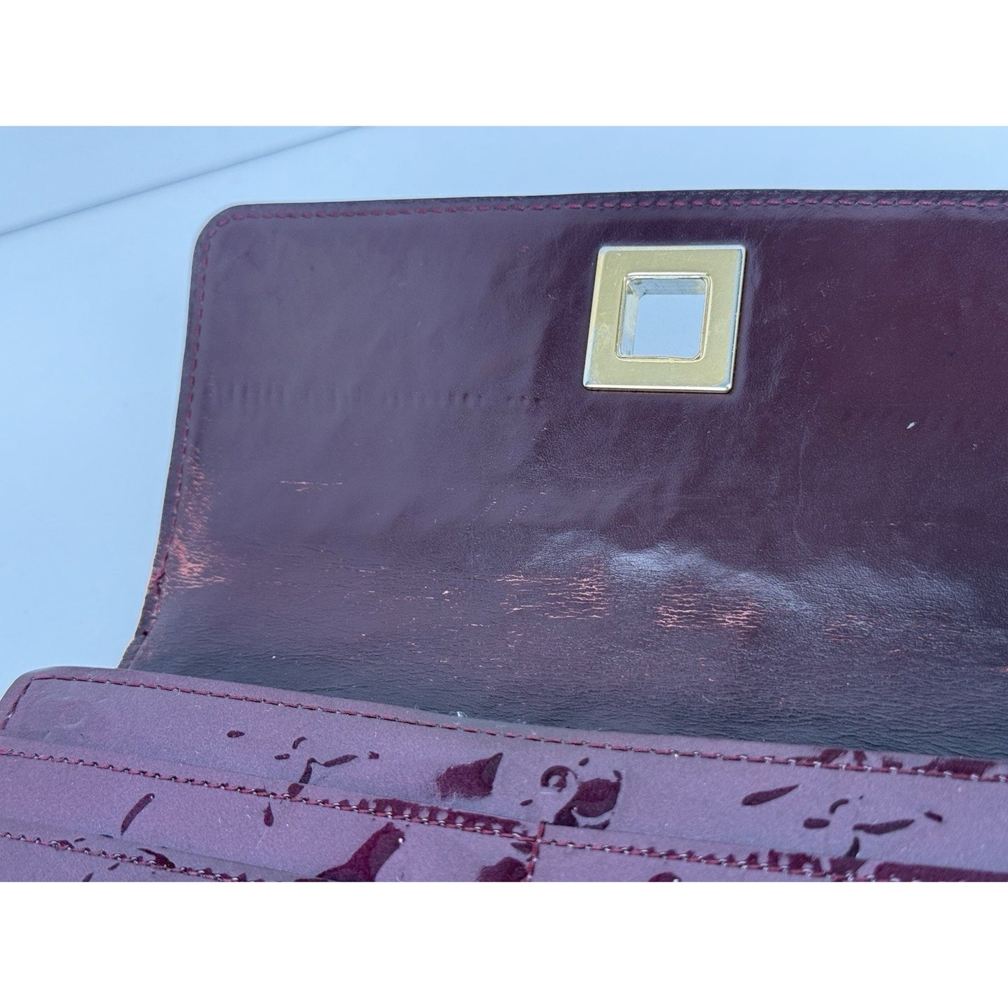Louis Vuitton Monogram Vernis Sarah Noeud Bow Flap Wallet Rouge Fauviste