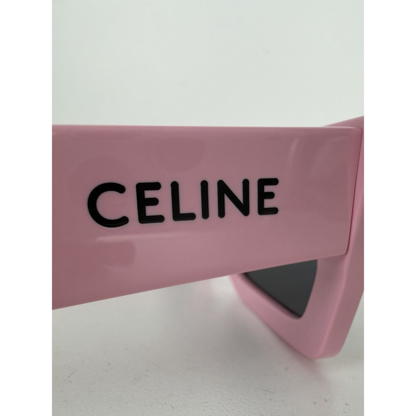 Celine Monochroms Rectangular Sunglasses in Glossy Pink Acetate Frame