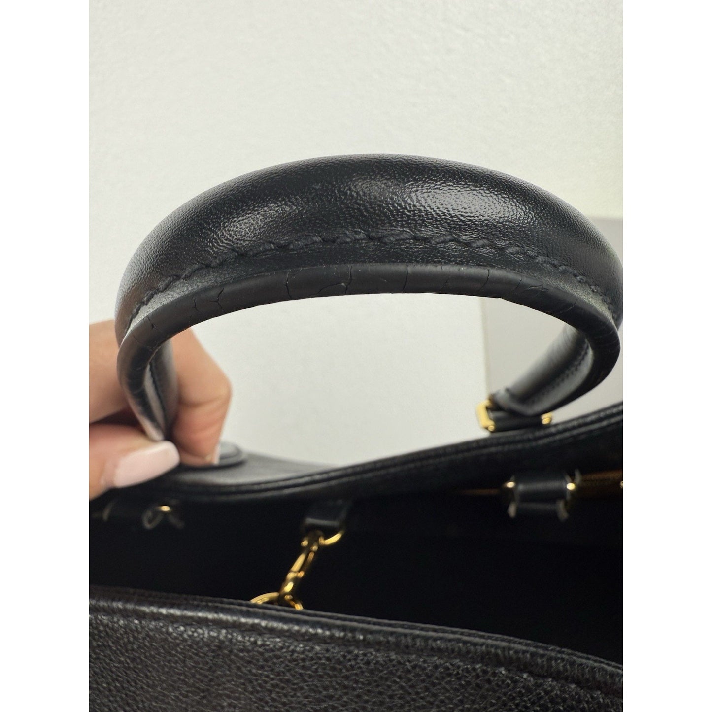 Louis Vuitton Black Monogram Empreinte Leather On The Go GM Bag