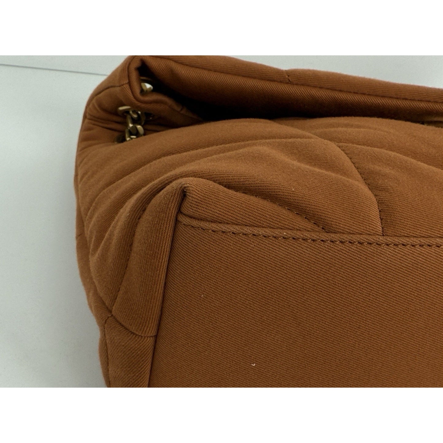 Saint Laurent Loulou Small Shoulder Bag in Celosia Orange Quilted Fabric (2024)