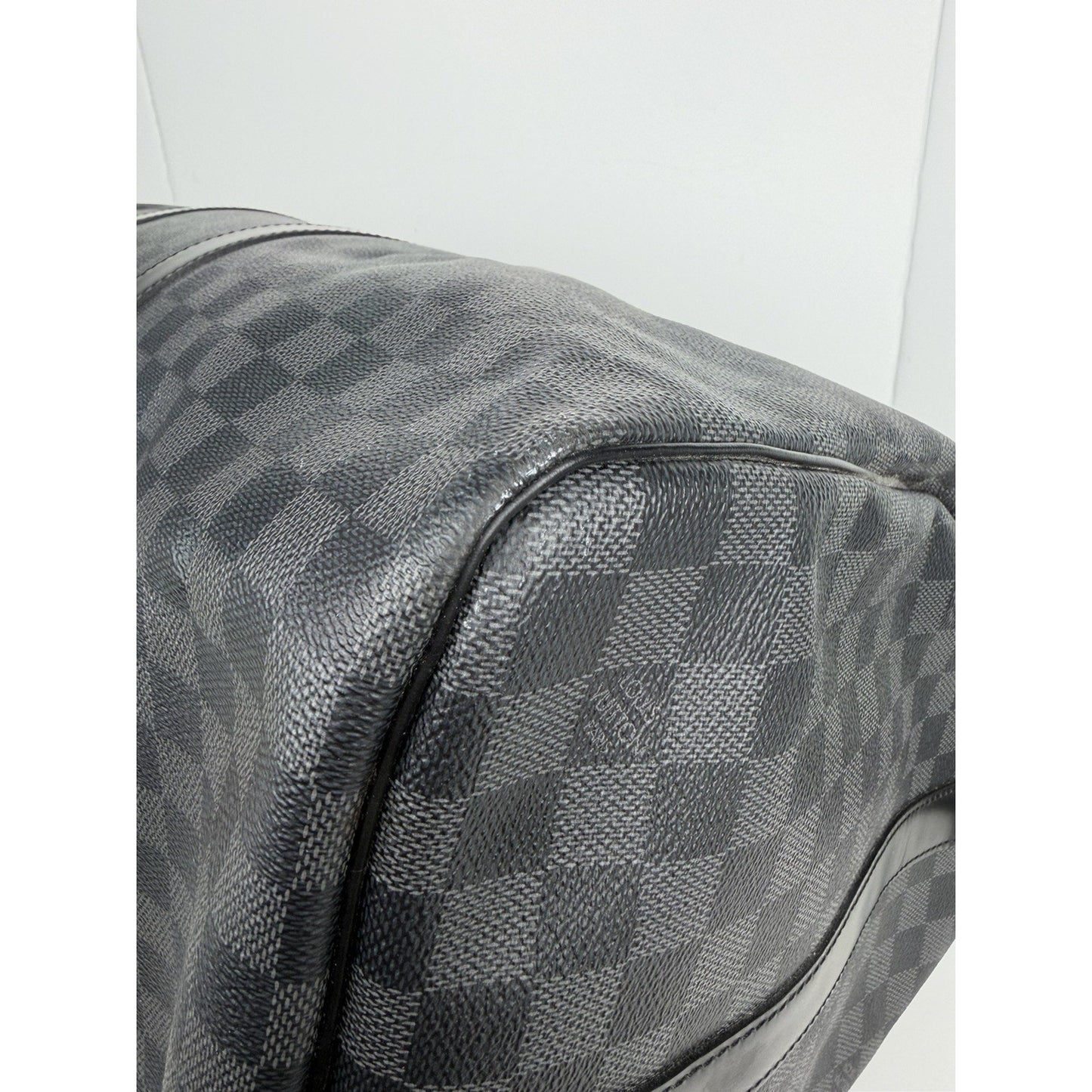 Louis Vuitton Keepall 55 Bandouliere Travel Bag in Damier Coated Canvas 2017 S