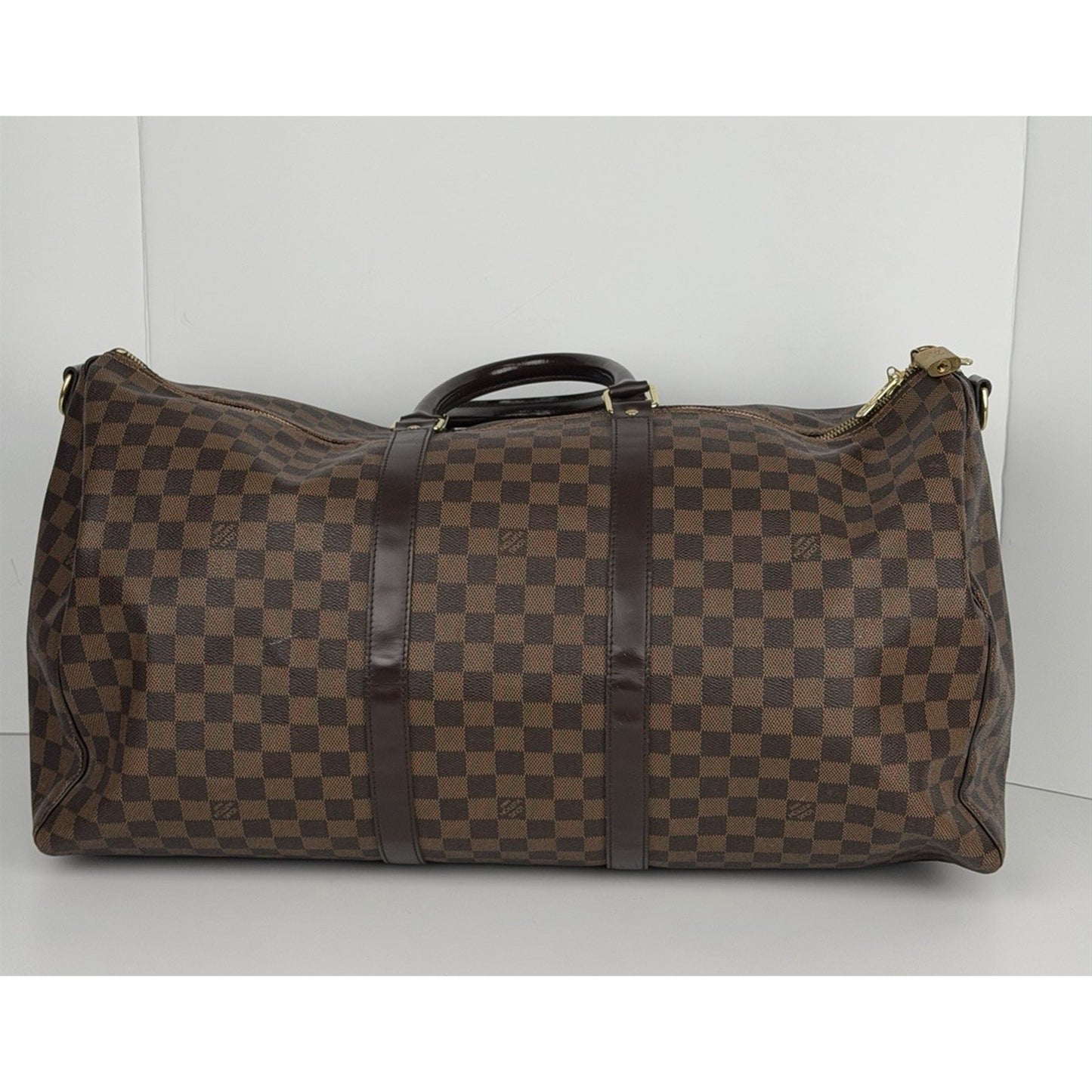 Louis Vuitton Keepall 55 Damier Ebene Brown Canvas Duffel Bag (2015)