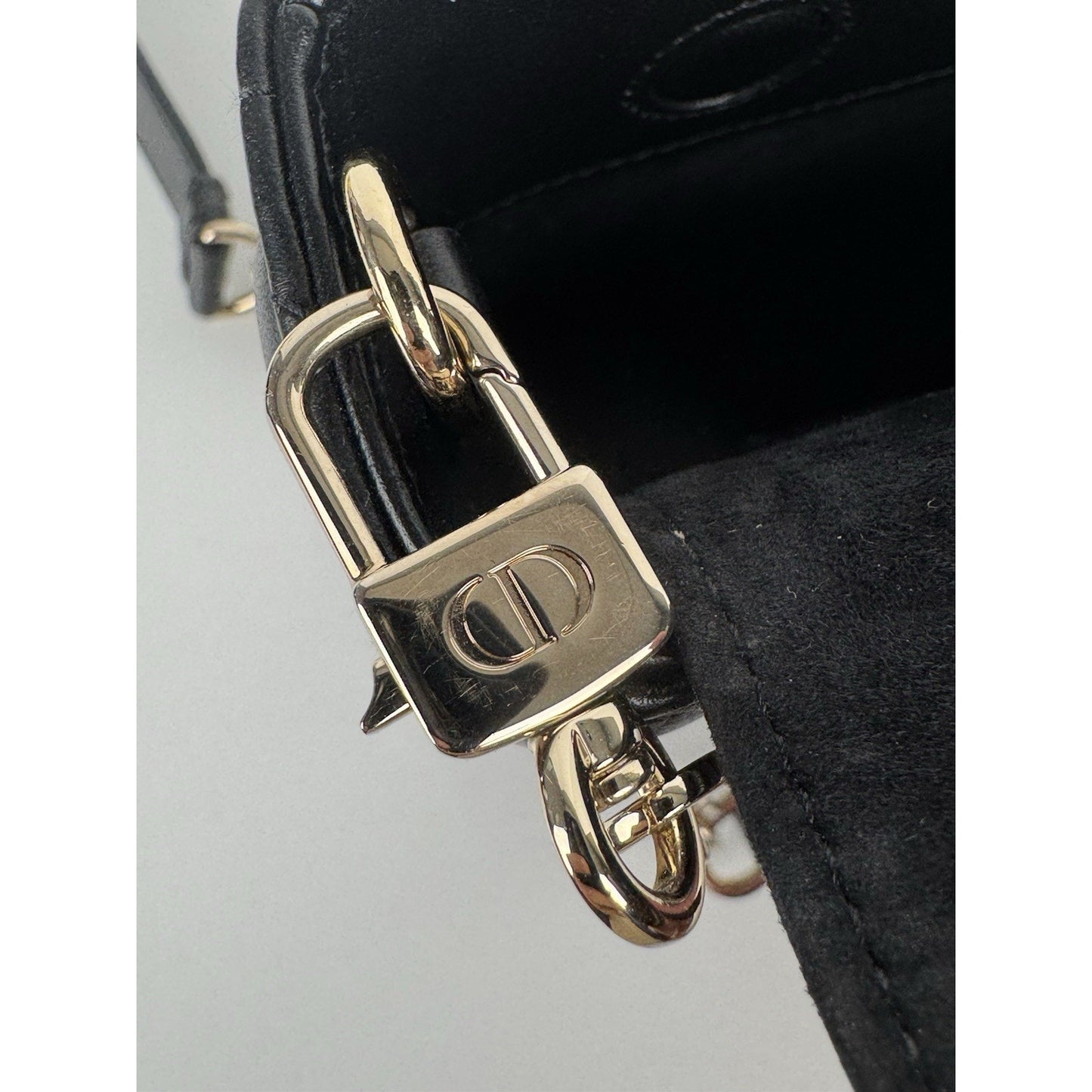 Dior Medium Lady D-Joy Black Quilted Leather Shoulder Bag D-1