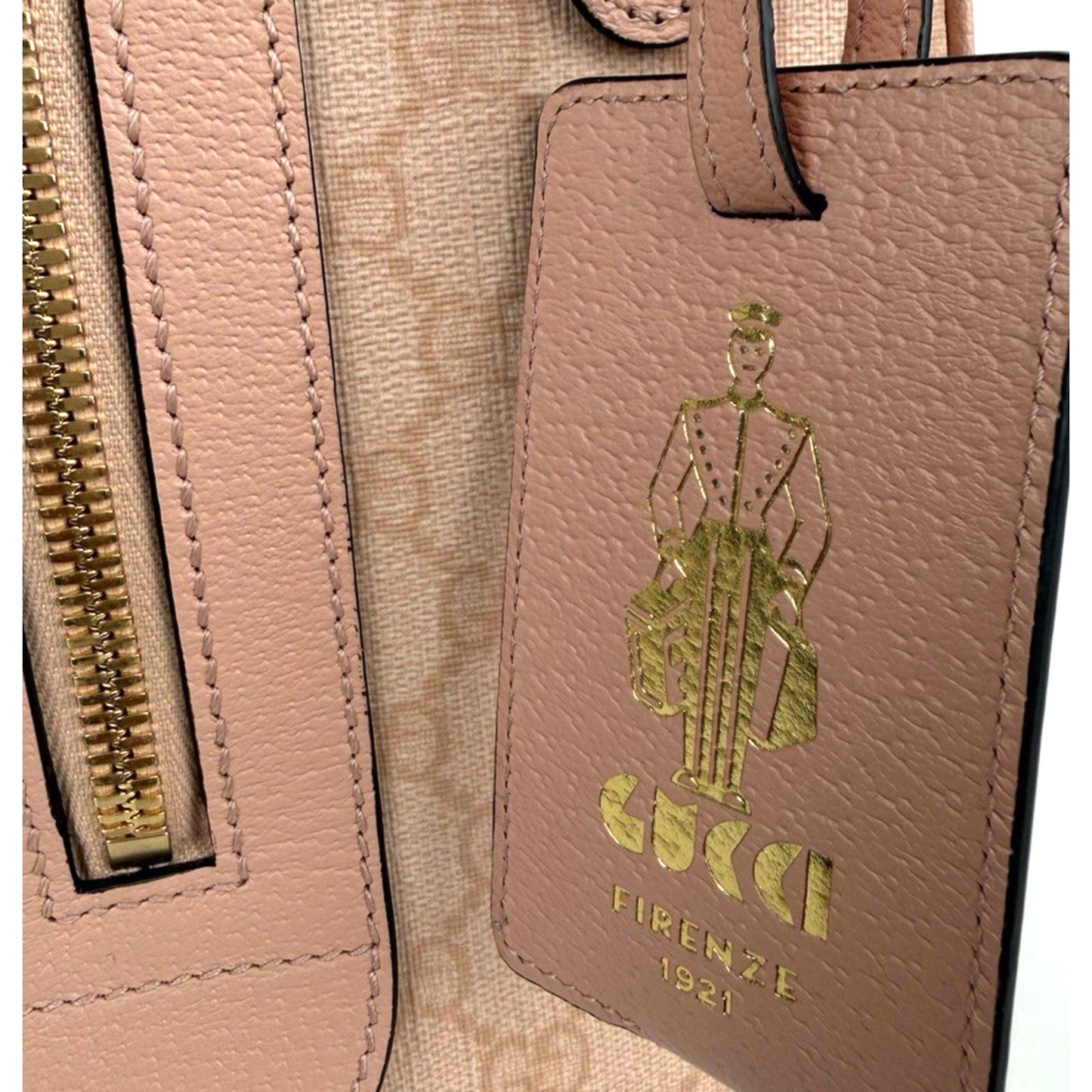 Gucci Ophidia Medium Duffle Bag in Dusty Pink GG Supreme Canvas and Leather S