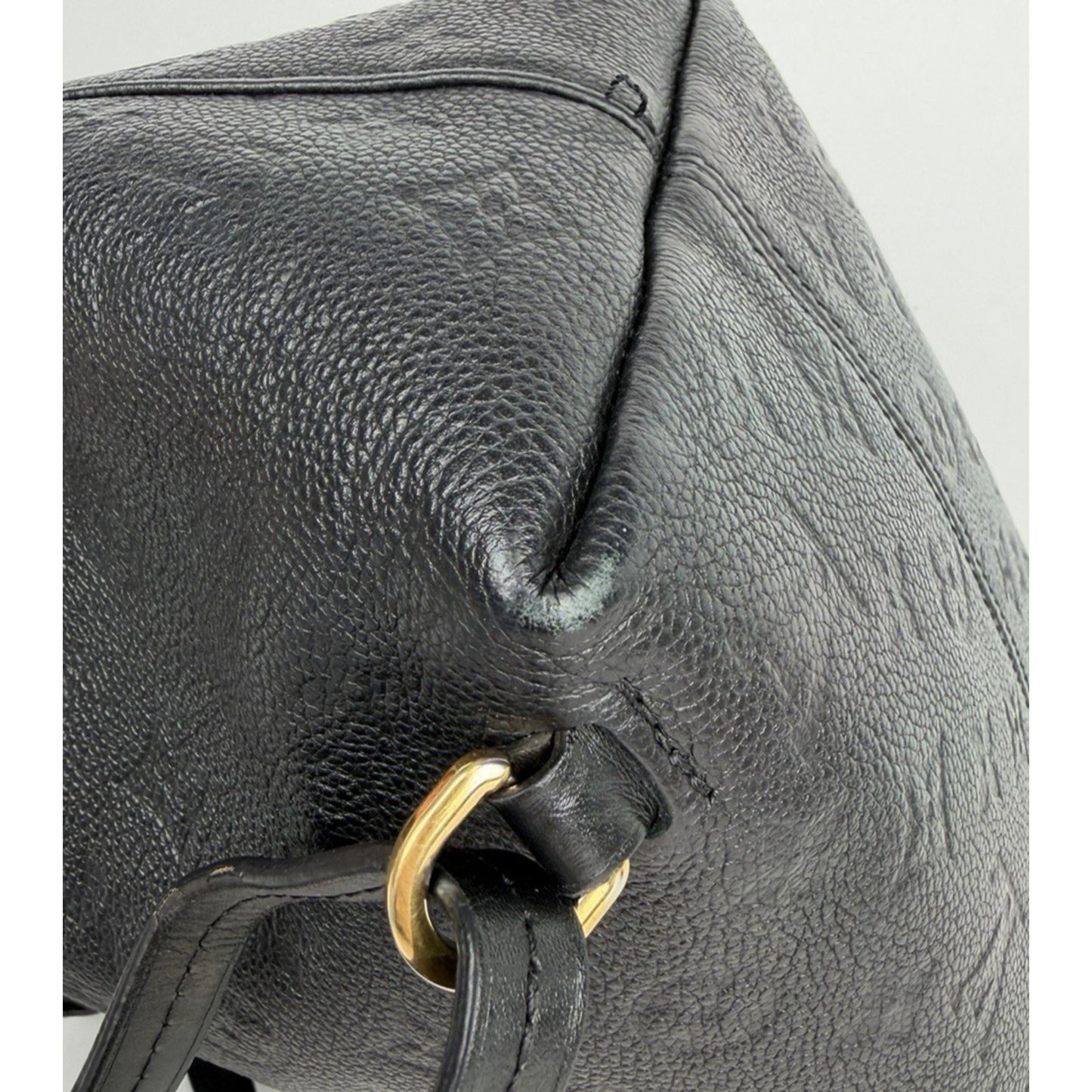 Louis Vuitton Montsouris PM Backpack Black Monogram Empreinte Leather NFC E-6
