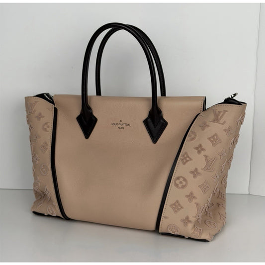 Louis Vuitton W Tote Bag Veau Cachemire Calfskin Plush Velour Monogram 2015 C2