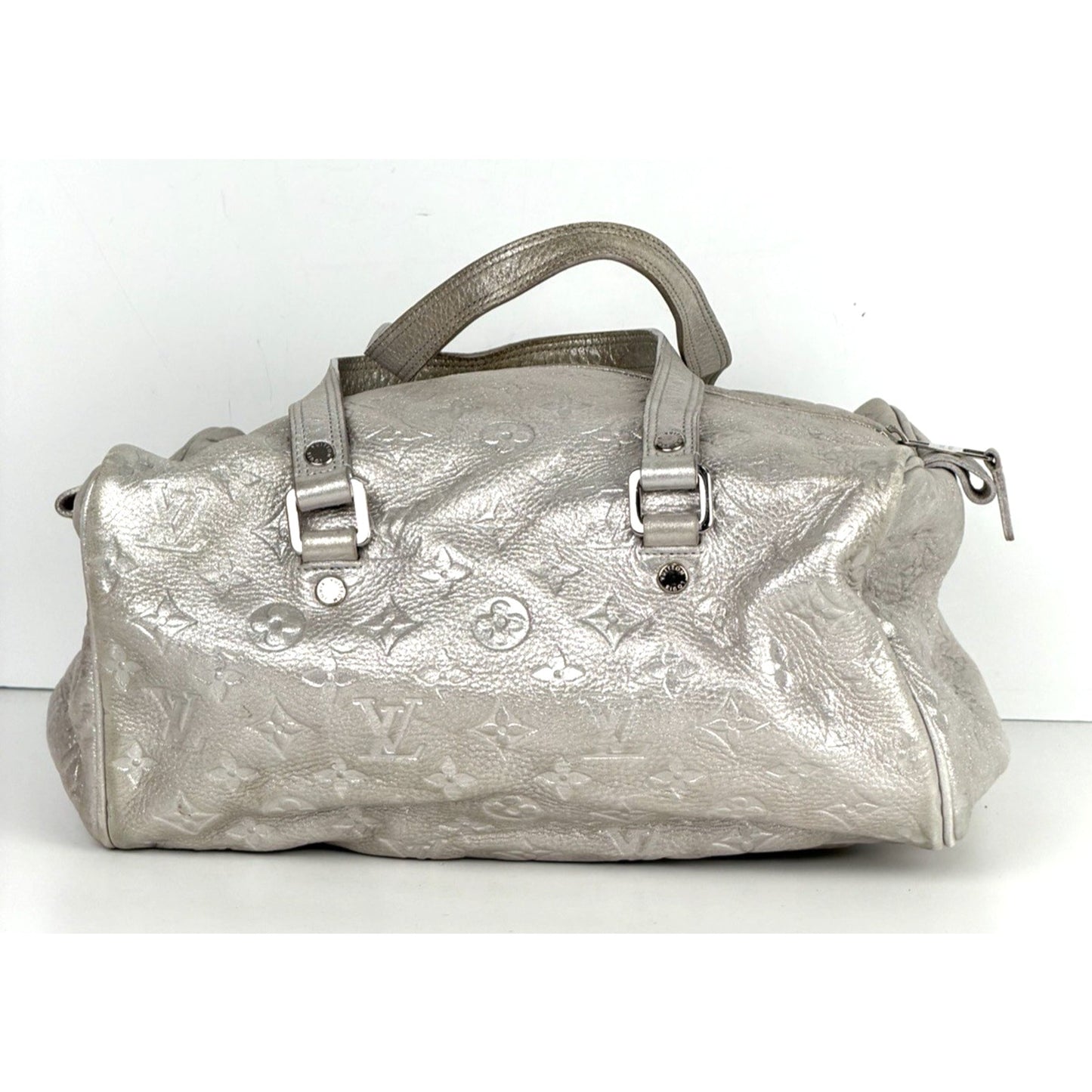 Louis Vuitton Silver Monogram Shimmer Comete Bag in Genuine Leather 2008 S