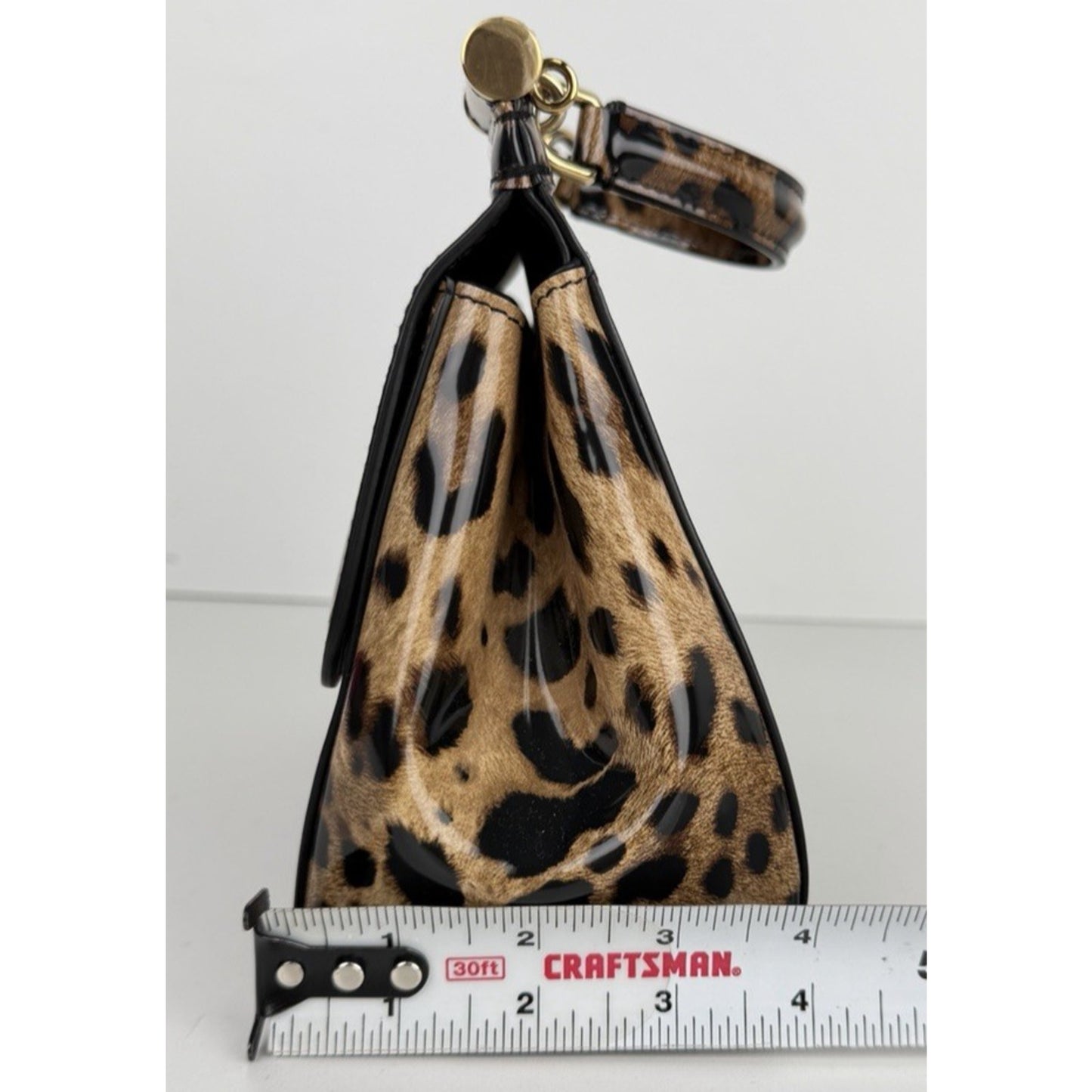 Dolce & Gabbana Medium Sicily Bag in Leopard Print Polished Calfskin Leather B3
