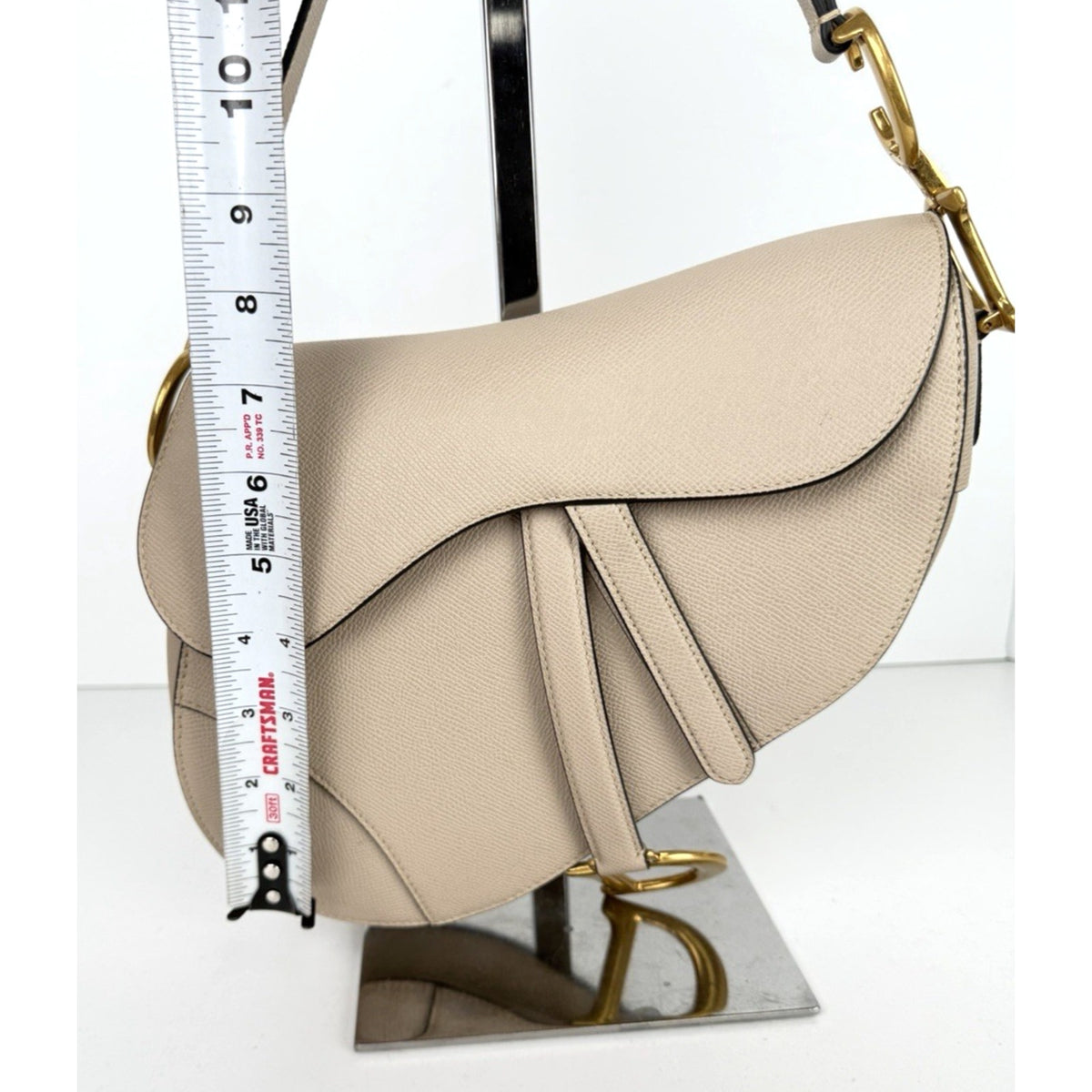 Christian Dior Saddle Bag in Beige Latte Grained Calfskin Leather 2025 D-05