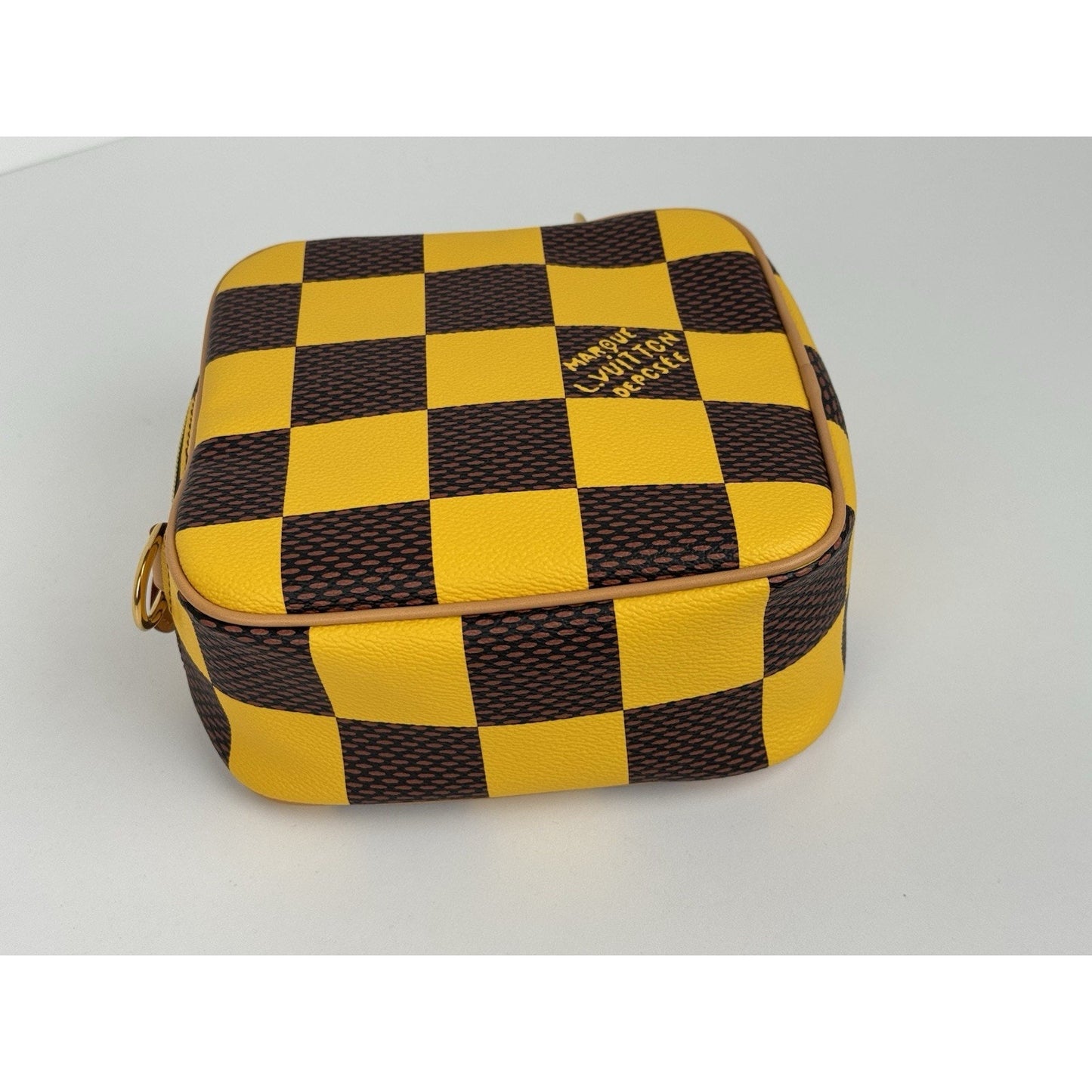 Louis Vuitton Damier Pop Chess Messenger Jaune Mat Yellow Bag
