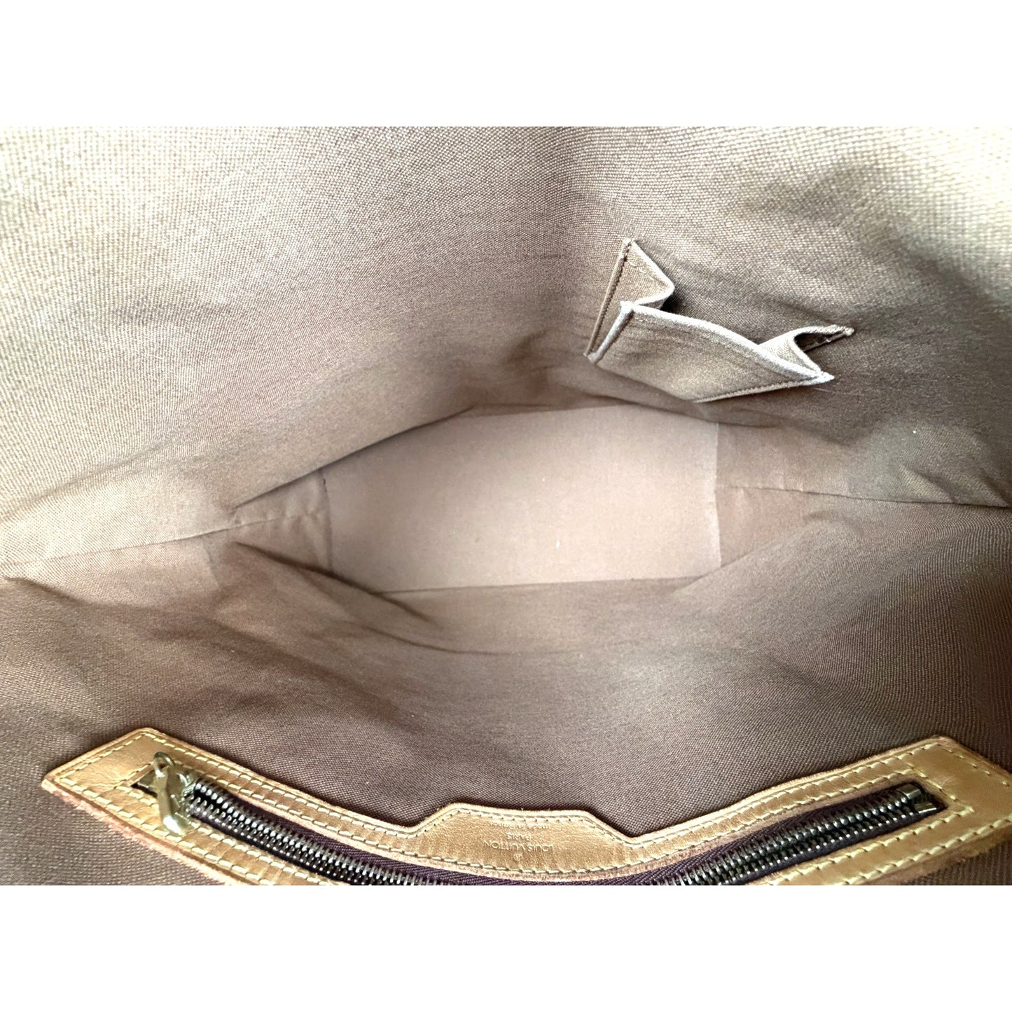 Louis Vuitton Cabas Mezzo Tote Bag in Brown Coated Canvas Vintage 2000 S06