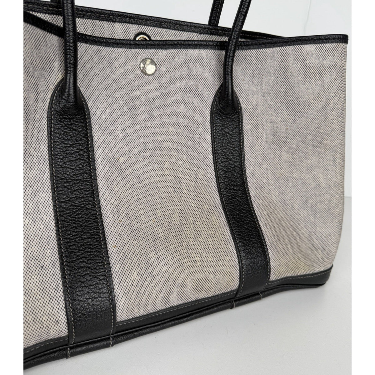 Hermes Toile and Buffalo Leather Garden Party 36 Tote Bag B-9