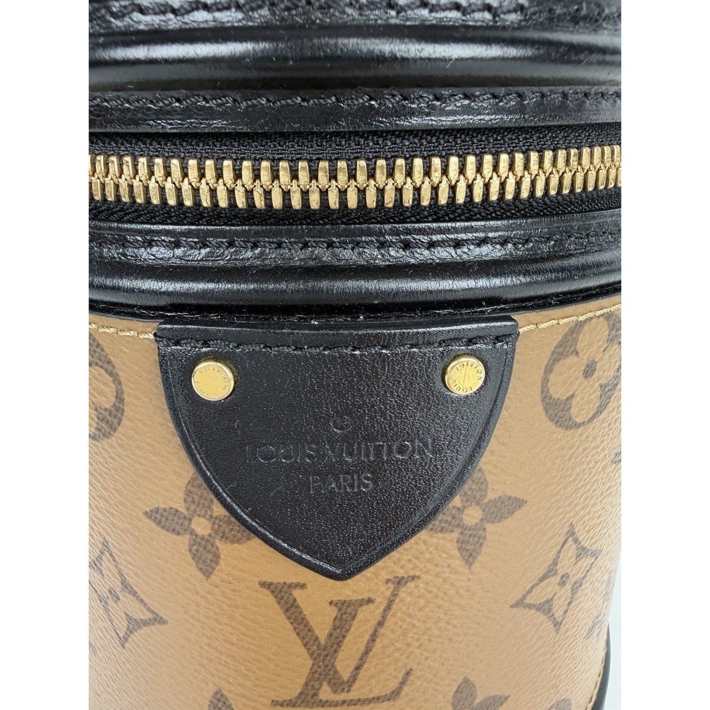 Louis Vuitton Cannes Handbag in Brown LV Reverse Monogram Coated Canvas NFC B-6