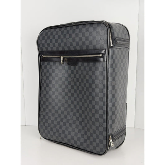 Louis Vuitton Pegase Carry-On Suitcase 55 in Damier Graphite Coated Canvas