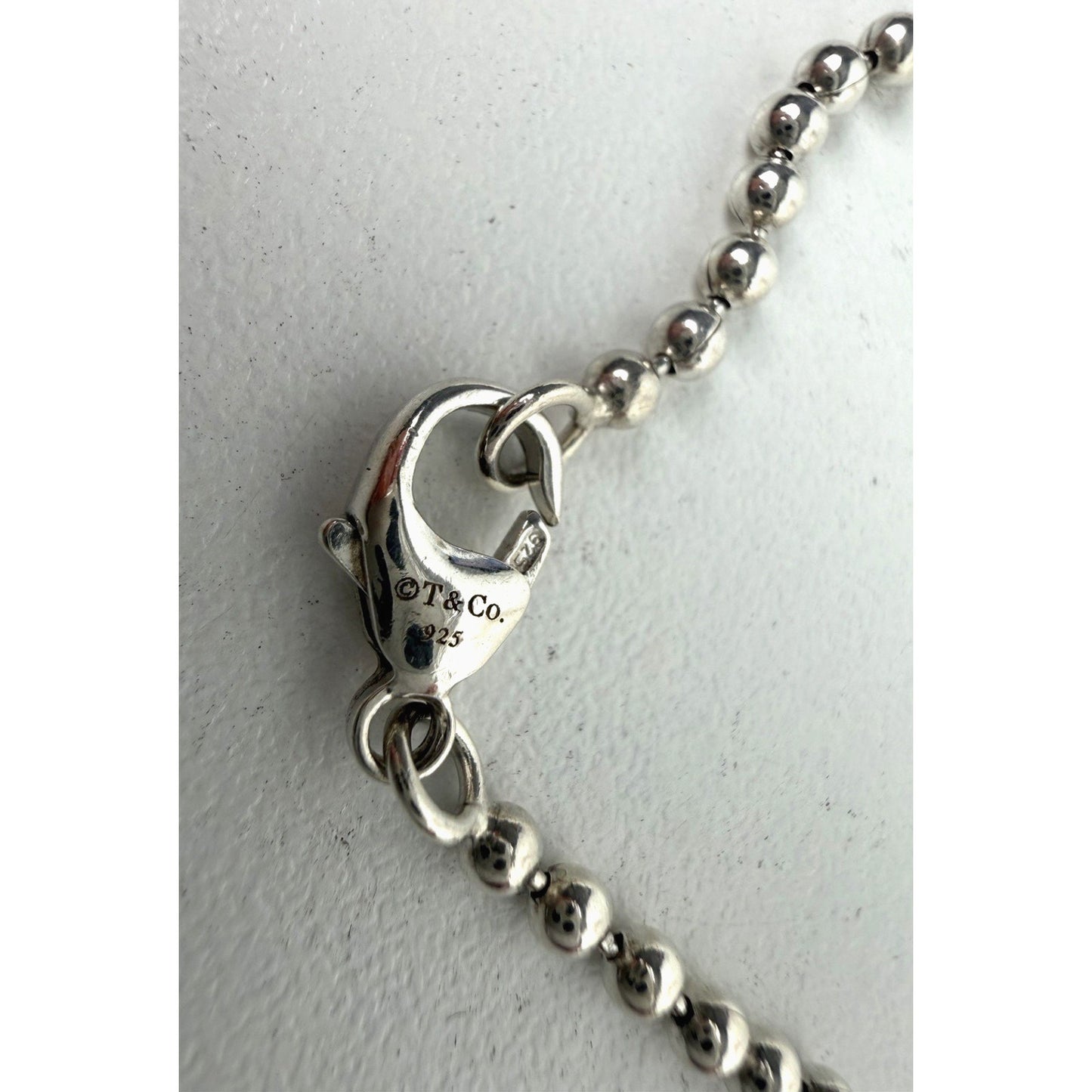 Tiffany & Co Sterling Silver 925 Ball Chain Necklace 18 In Unisex