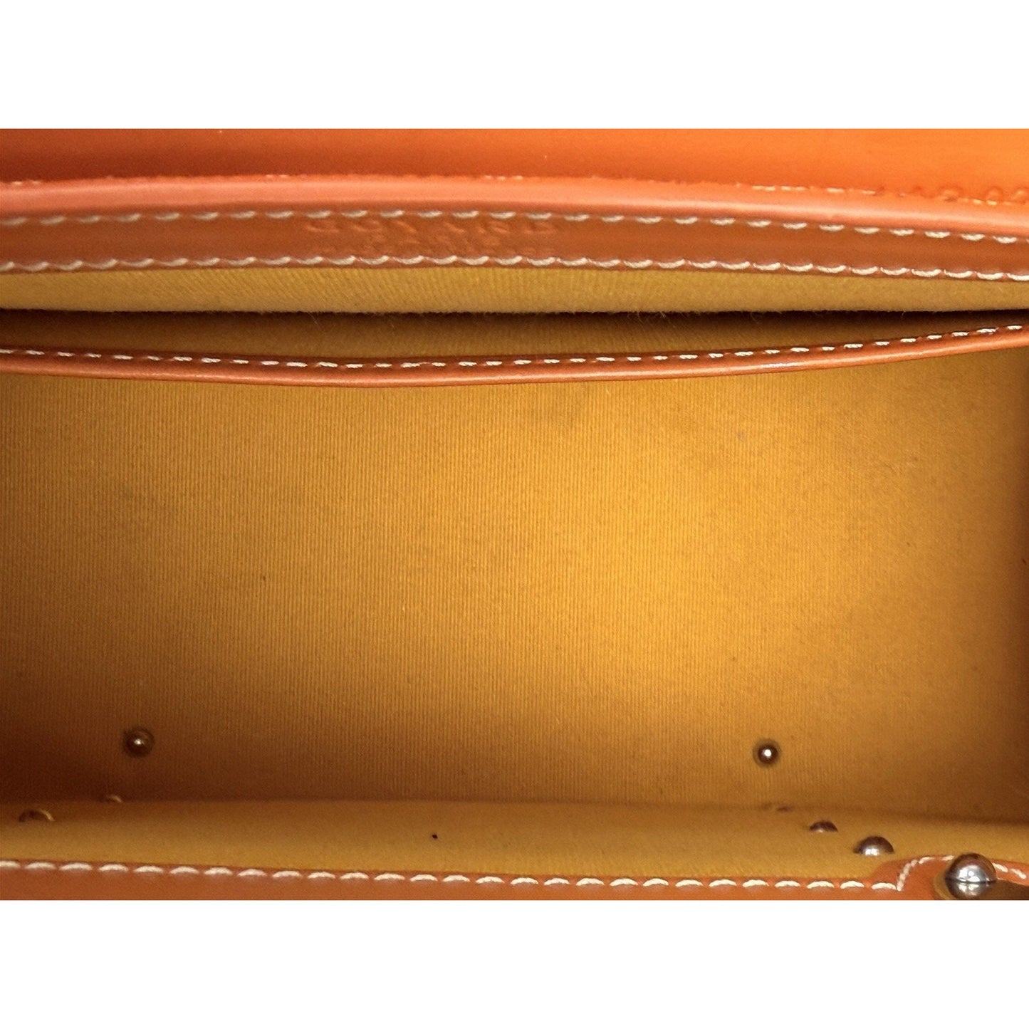 Goyard Goyardine Structure Mini Saigon Handbag Orange Coated Canvas&Leather D1
