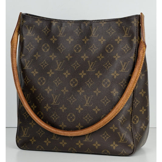 Louis Vuitton Monogram Looping GM Bag in Brown Coated Canvas 1999 S