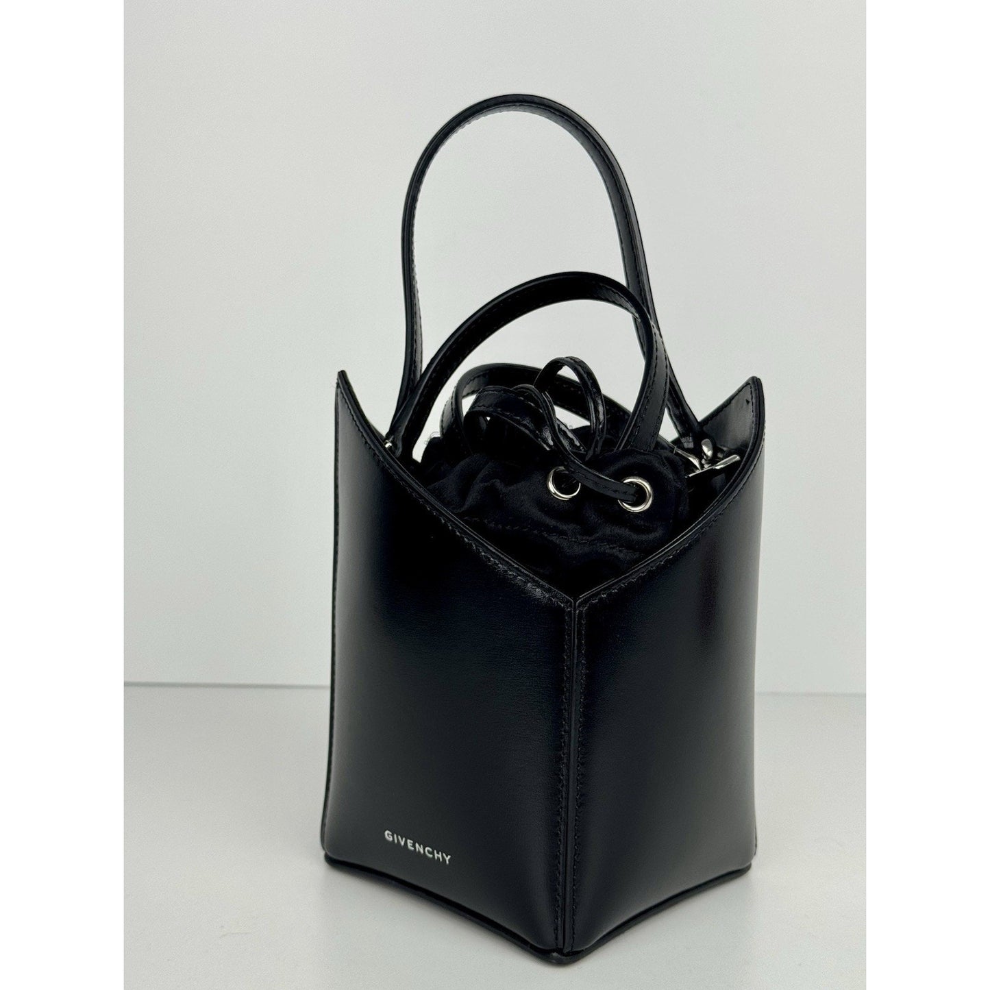 Givenchy Antigona Stretch Mini Top Handle Bag Black Box Leather