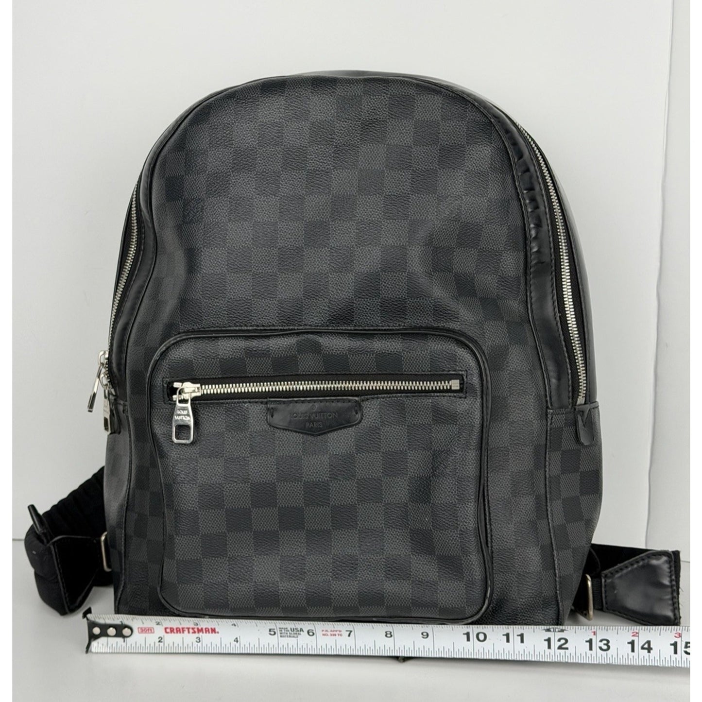 Louis Vuitton Damier Graphite Josh Backpack Coated Canvas&Leather Trim 2016