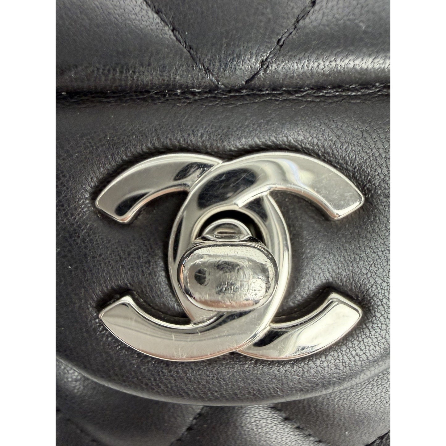 CHANEL Classic Double Flap Bag Medium Black Caviar Leather 2011