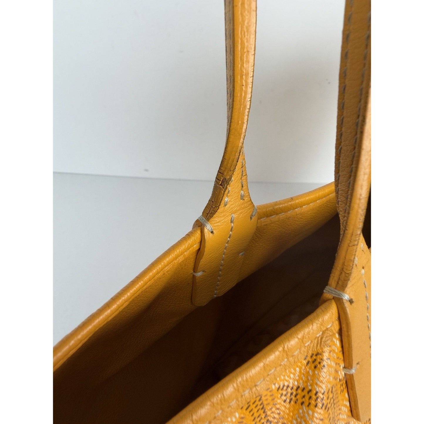 Goyard Saint Louis PM Tote Bag in Sunflower Yellow Goyardine Coated Canvas S
