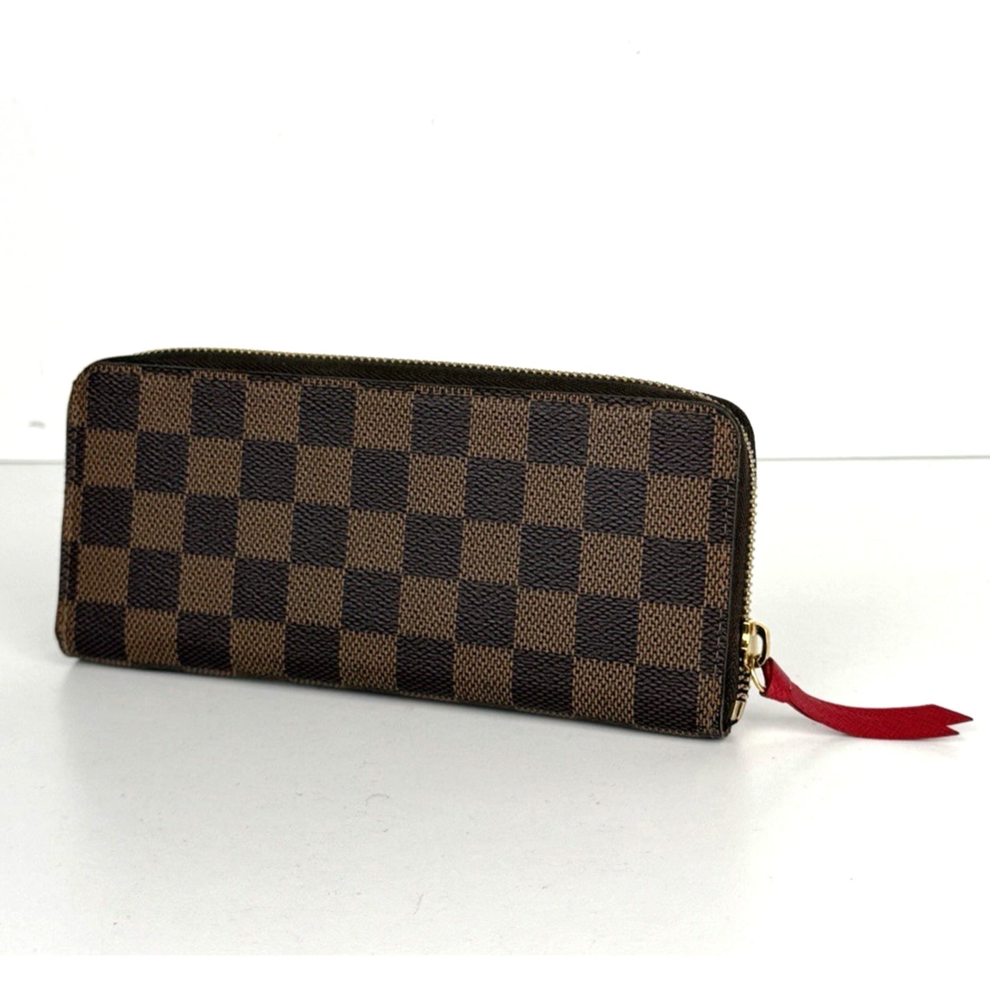 Louis Vuitton Clemence Zippy Wallet in Damier Ebene Coated Canvas NFC