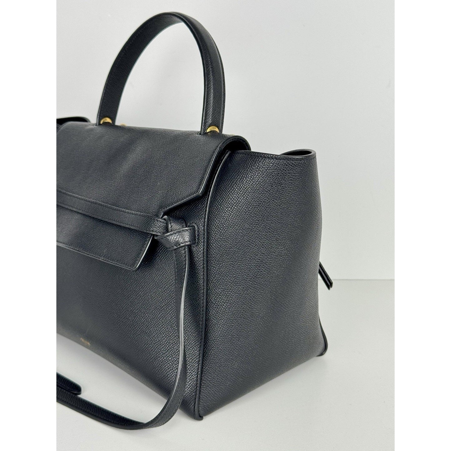 Celine Belt Bag in Black Grained Leather D-6