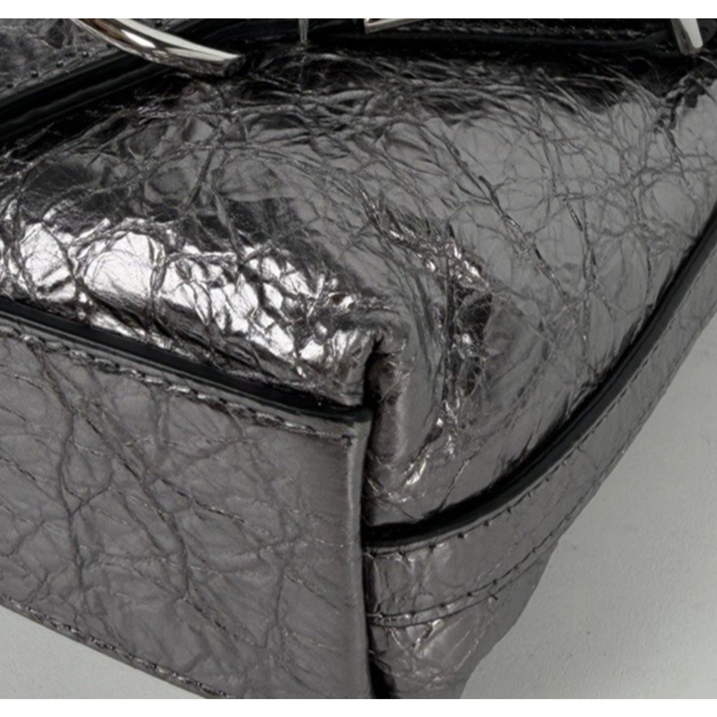 Givenchy Voyou Small Bag is Crafted From Metallic Crinkled Leather S