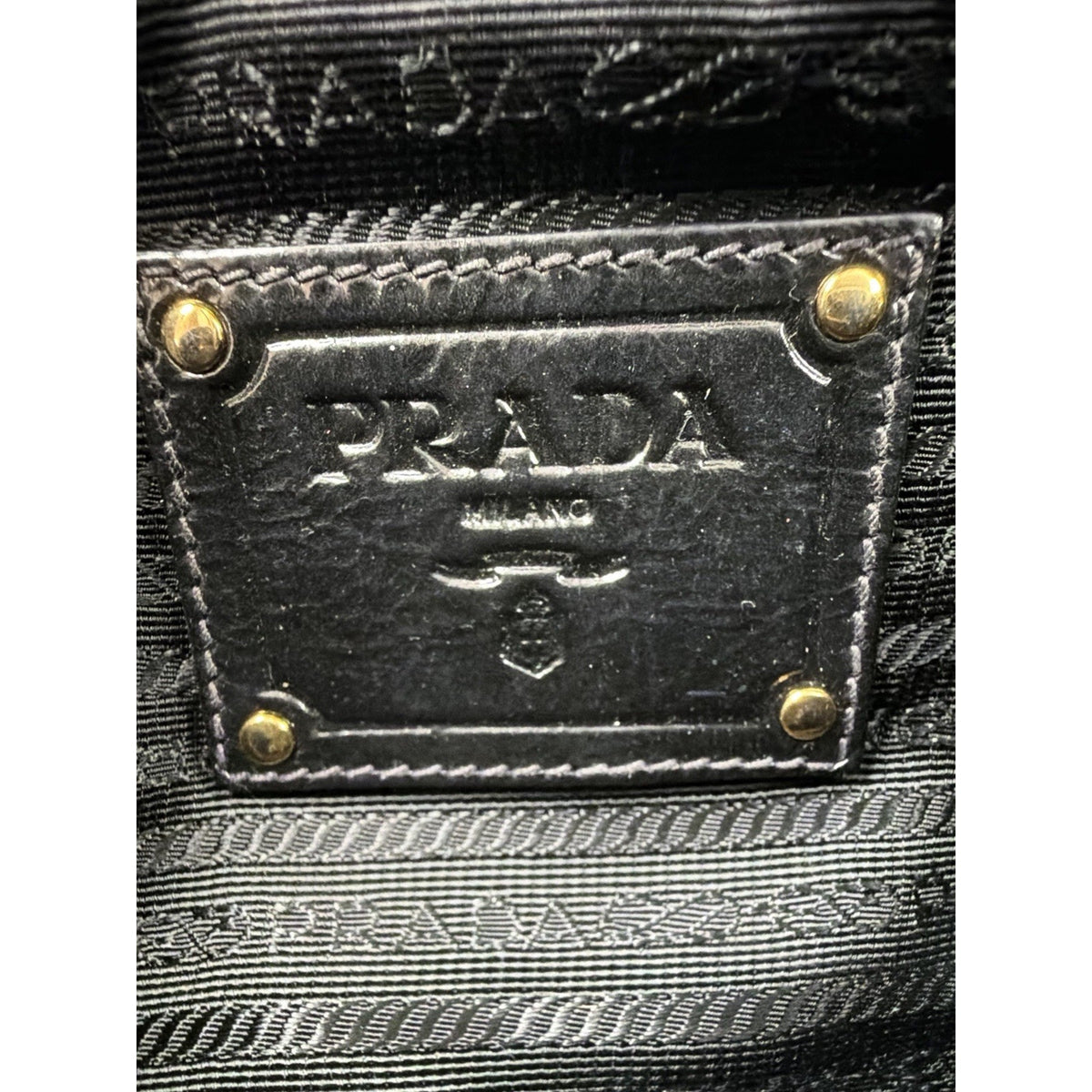 Prada Tessuto Pietre Jeweled Nylon Camera Crossbody Bag in Black Vintage S-06